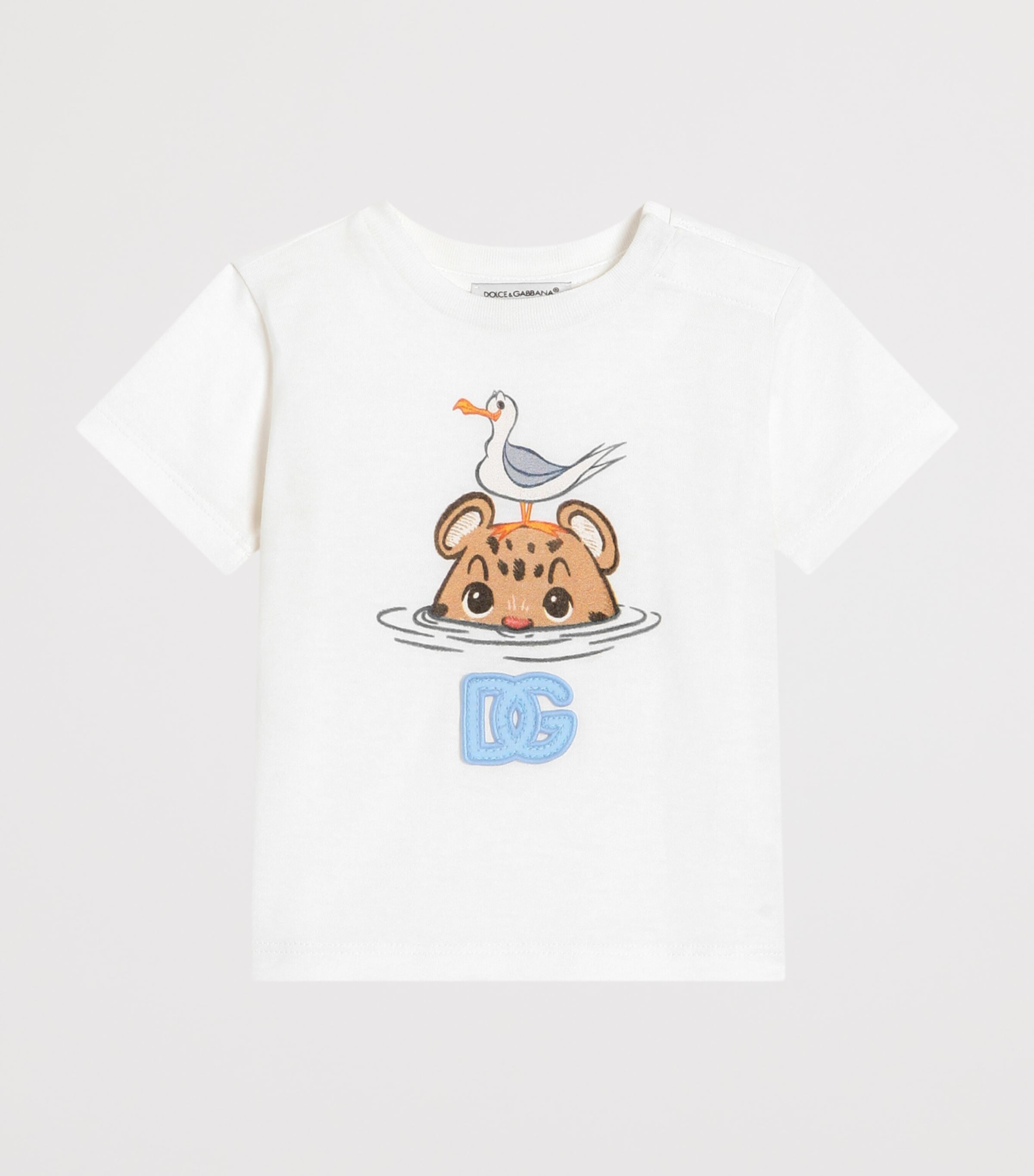 Cotton Leopard Print T-Shirt (3-30 Months) W0111-WHITE Image 3