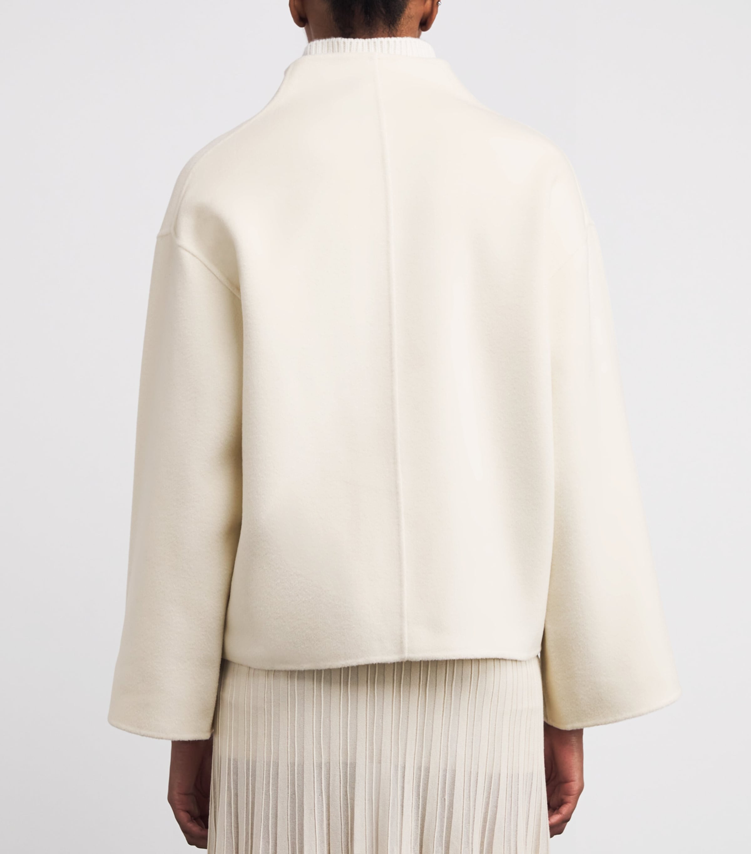 Wool-Cashmere Short Jacket FEATHER WHITE Image 4