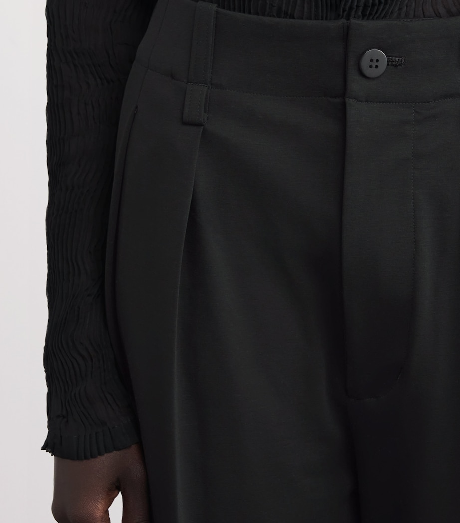 Issey Miyake Womens Cotton-Blend Simple Ensemble Trousers Black Image 6