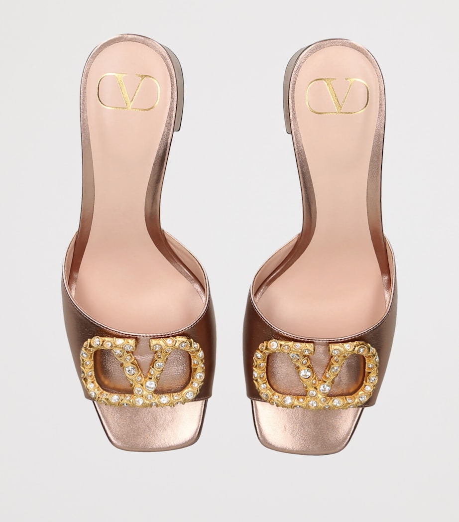 Leather VLogo Mules 60 BLUSH Image 4