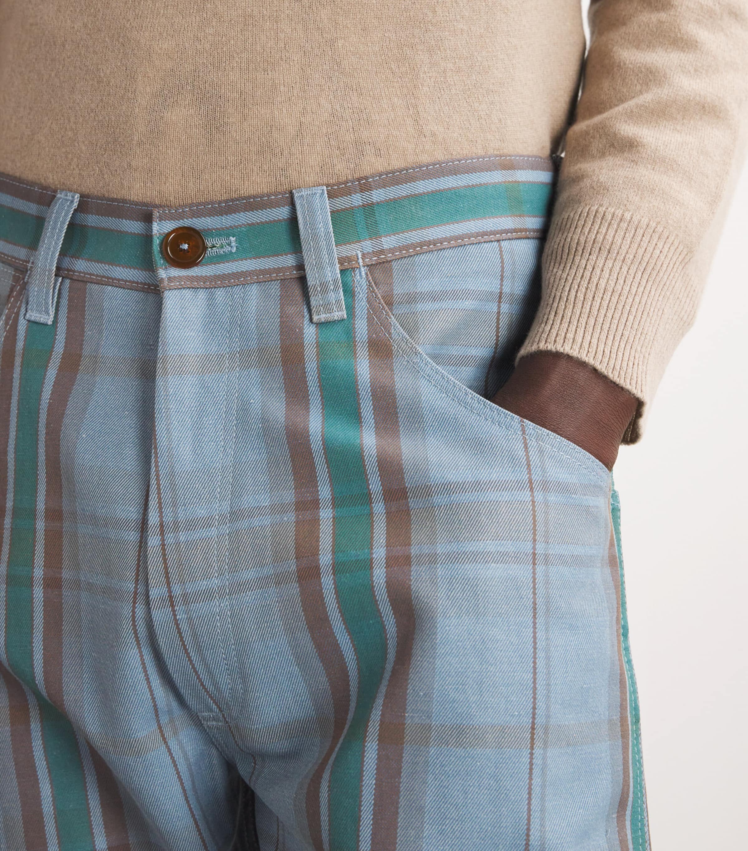 Vivienne Westwood Linen Tartan Trousers | Harrods UK