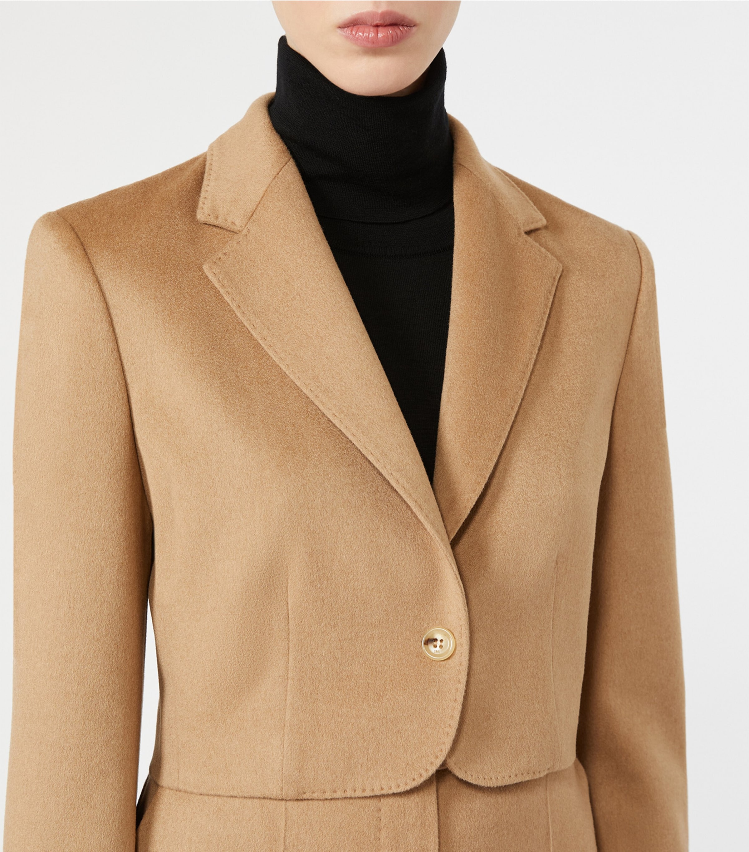 Max Mara Womens Camelwool Cropped Blazer Camel Image 5