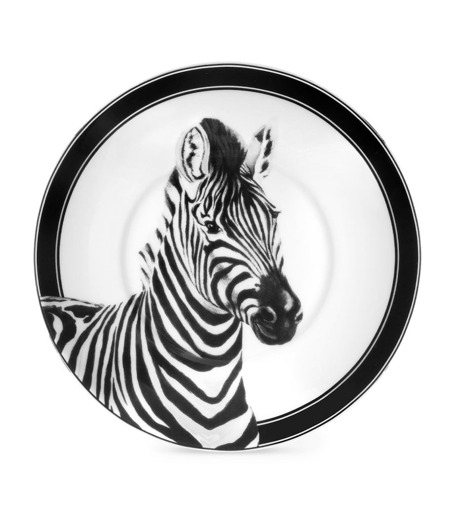 Set of 2 Zebra Teacups and Saucers UZ017ZEBRA1FDOBIANCO Image 4