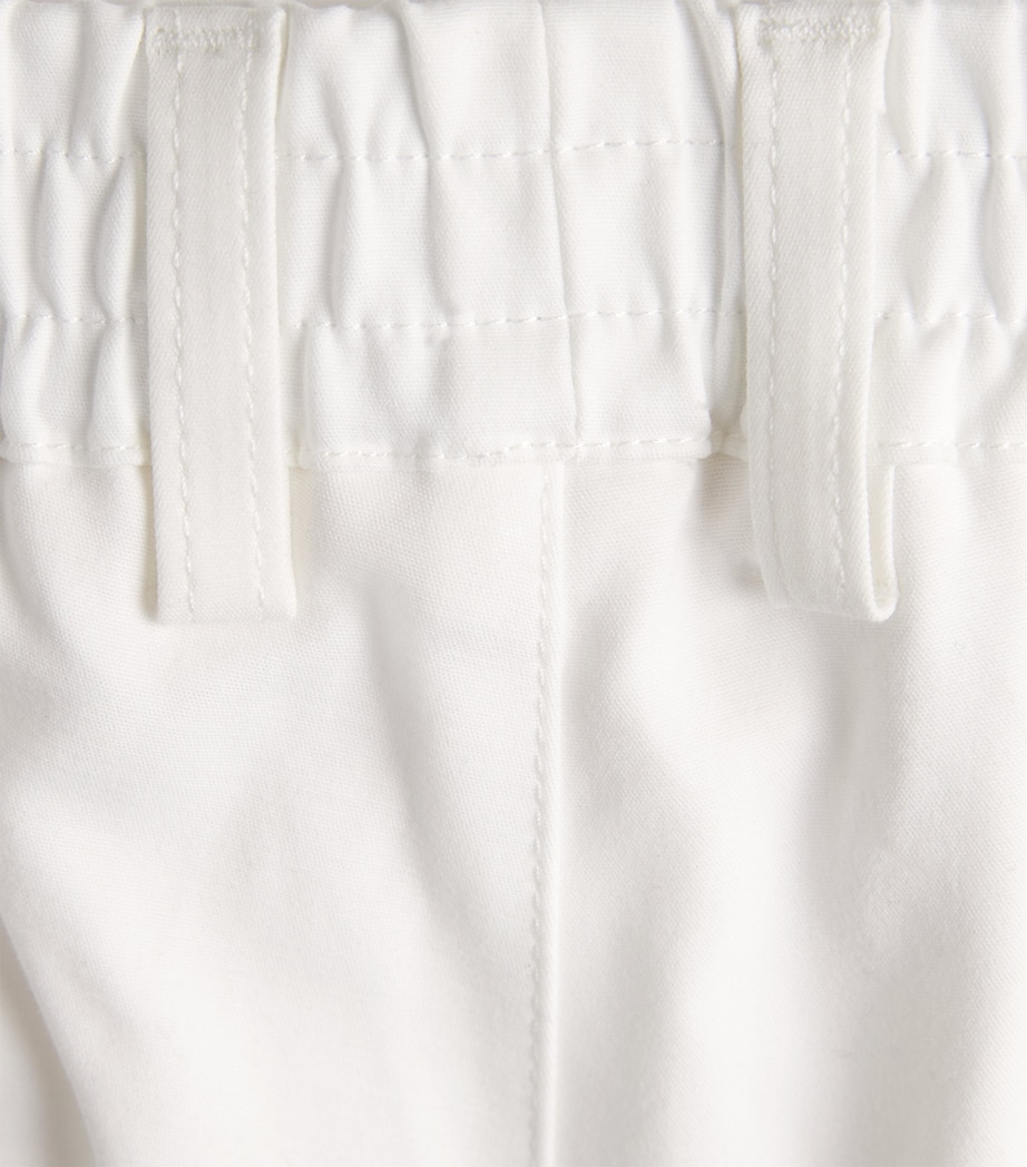 Eleventy Mens Stretch-Cotton Elasticated Trousers Bianco Image 6