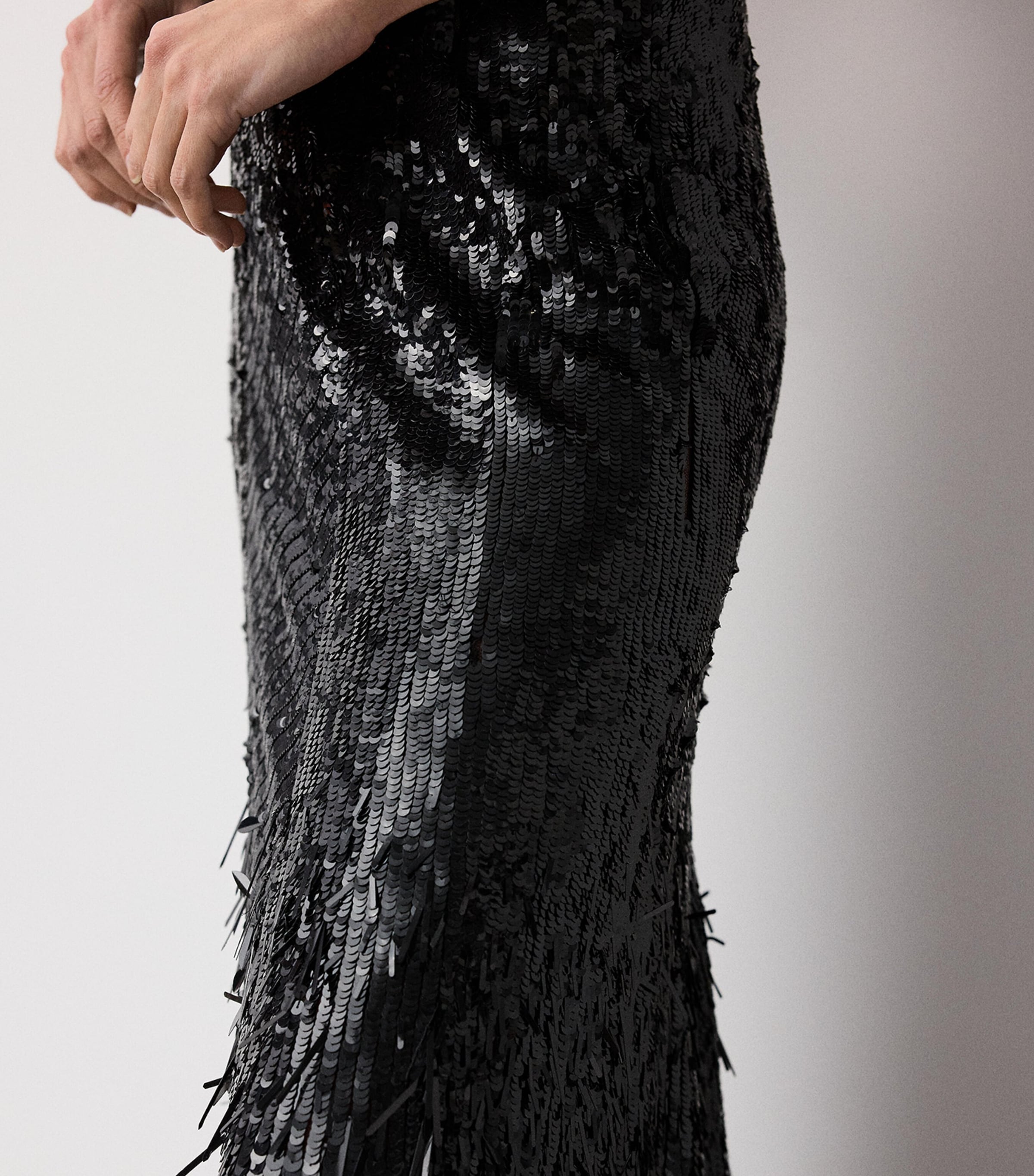 Ralph Lauren Collection Womens Tulle Embellished Milani Midi Skirt Black Image 5