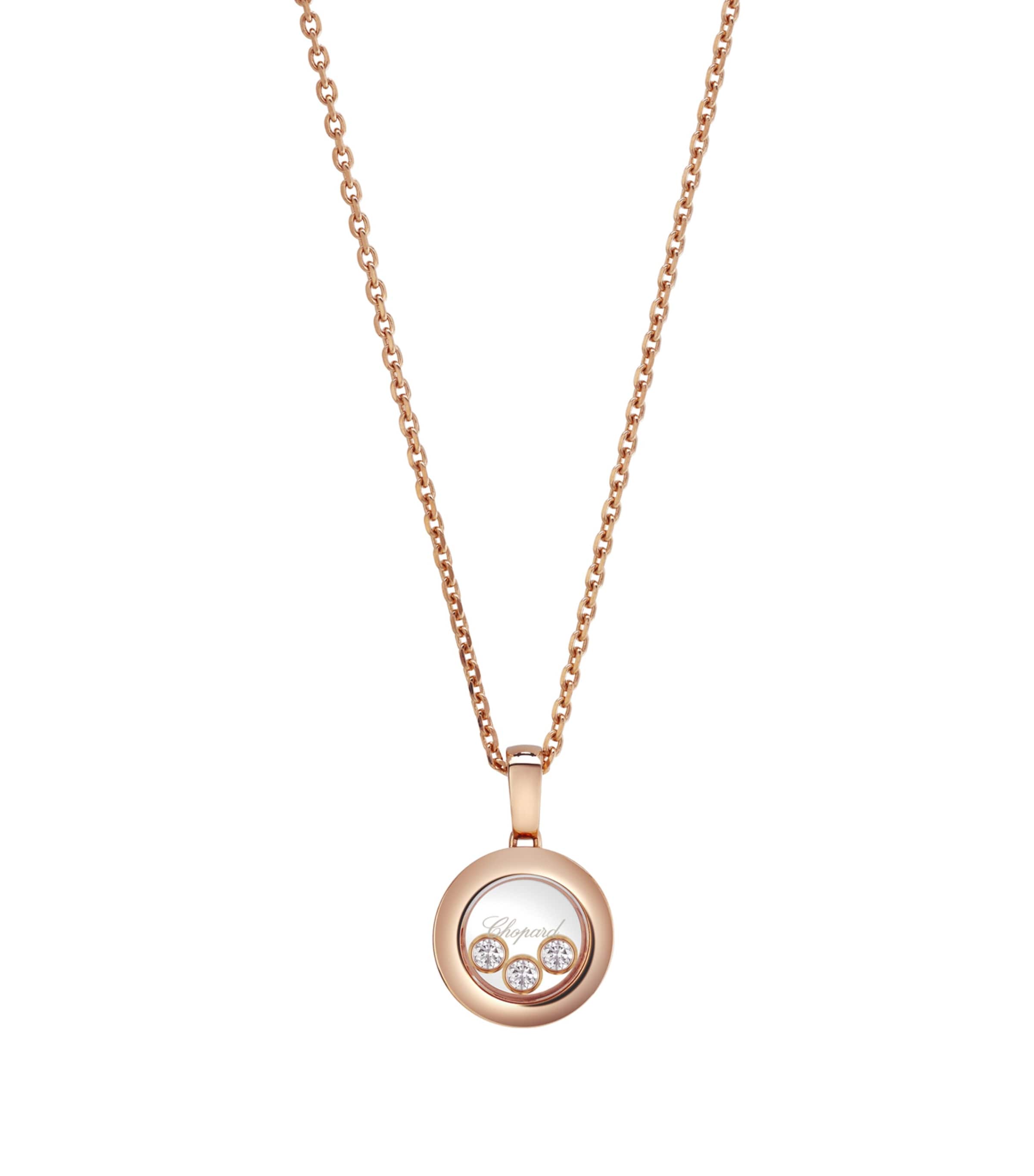 Chopard Happy Diamonds Icons 18ct Rose-gold And Diamond Pendant In Rose Gold