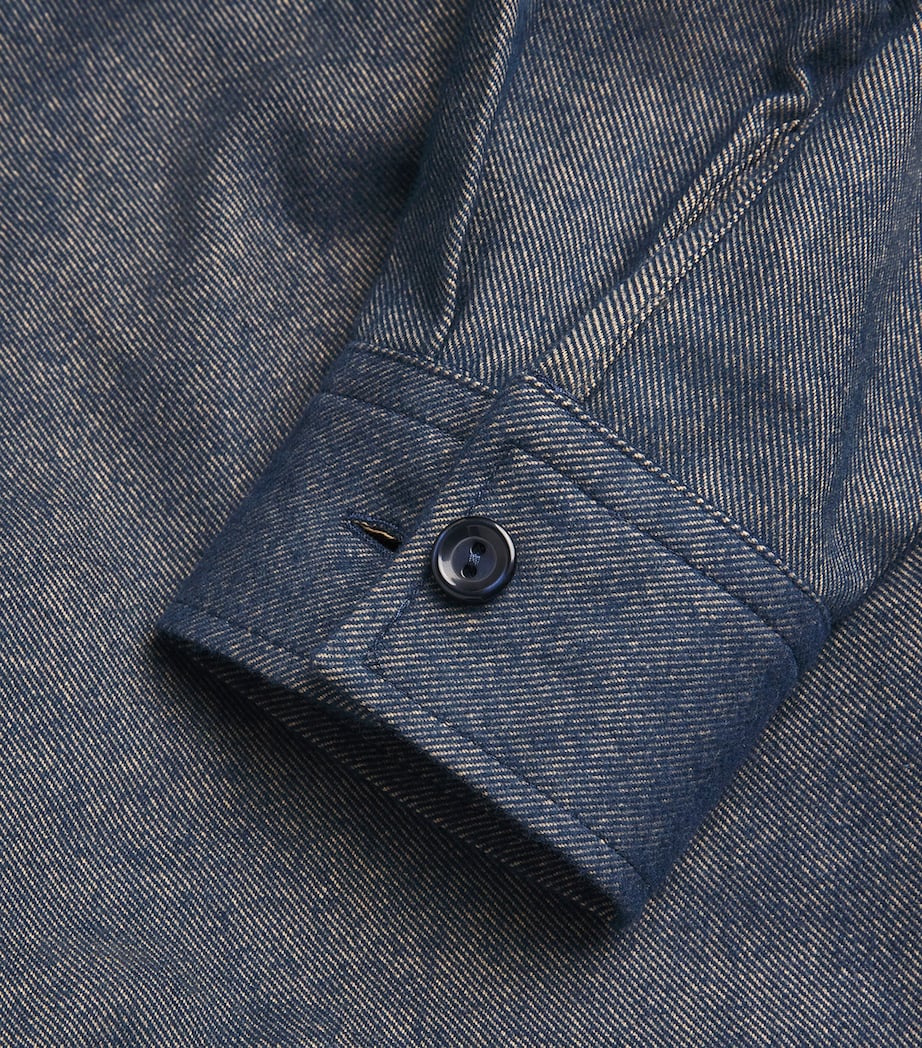 Flannel Twin-Pocket Shirt CHAMBRAY. Image 5