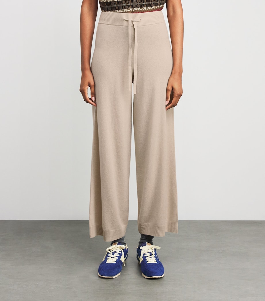 Wool-Cashmere Wide-Leg Trousers BEIGE Image 3