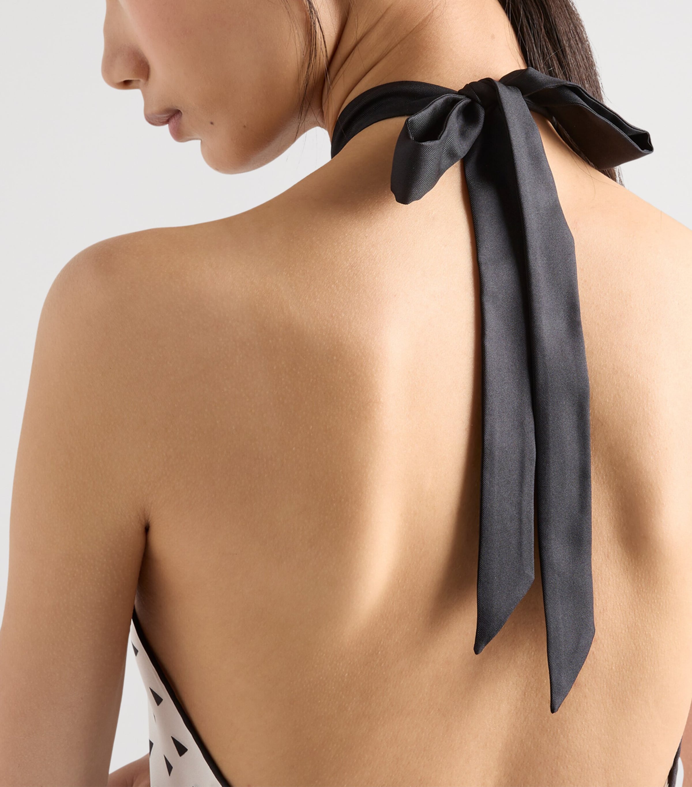 Prada Womens Silk Twill Halterneck Top Image 4