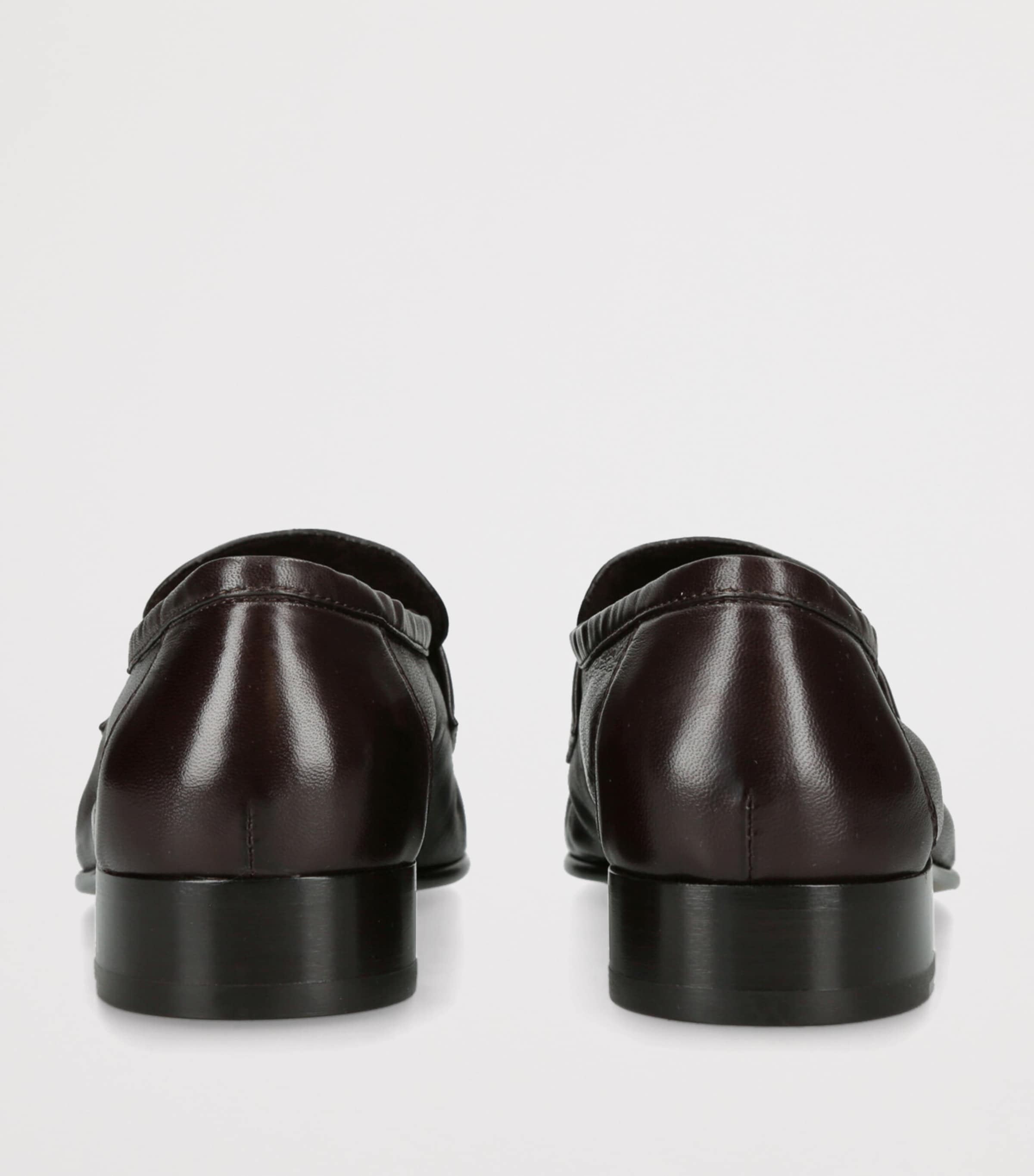 The Row Soft Leather Loafers Dark Brown Image 2