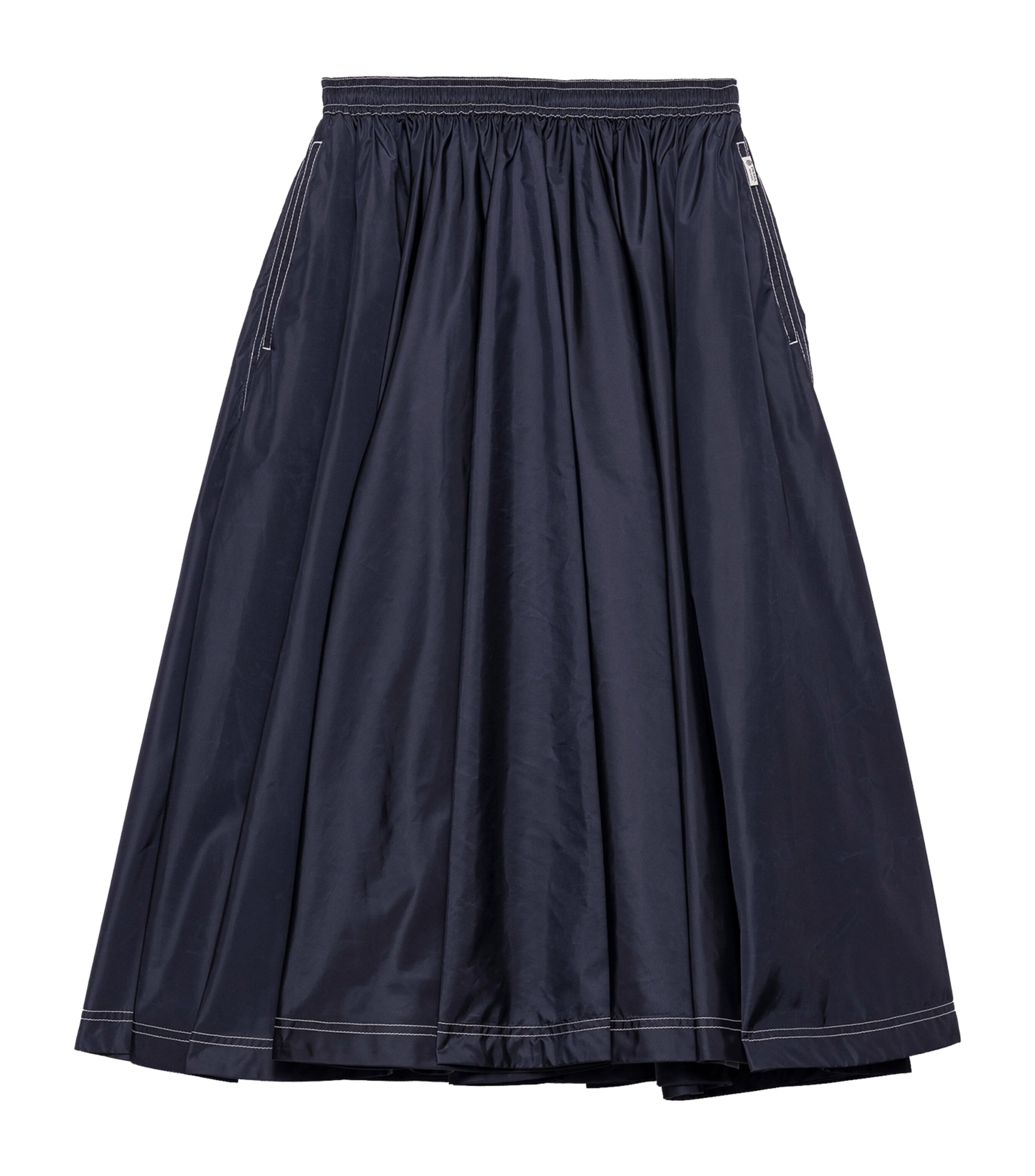 Prada Womens Re-Nylon Lightweight Midi Skirt Blue Image 1