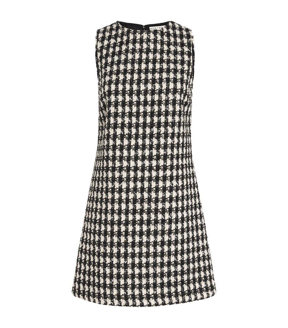 Alice+Olivia Womens Clyde Shift Mini Dress Black/white Image 1