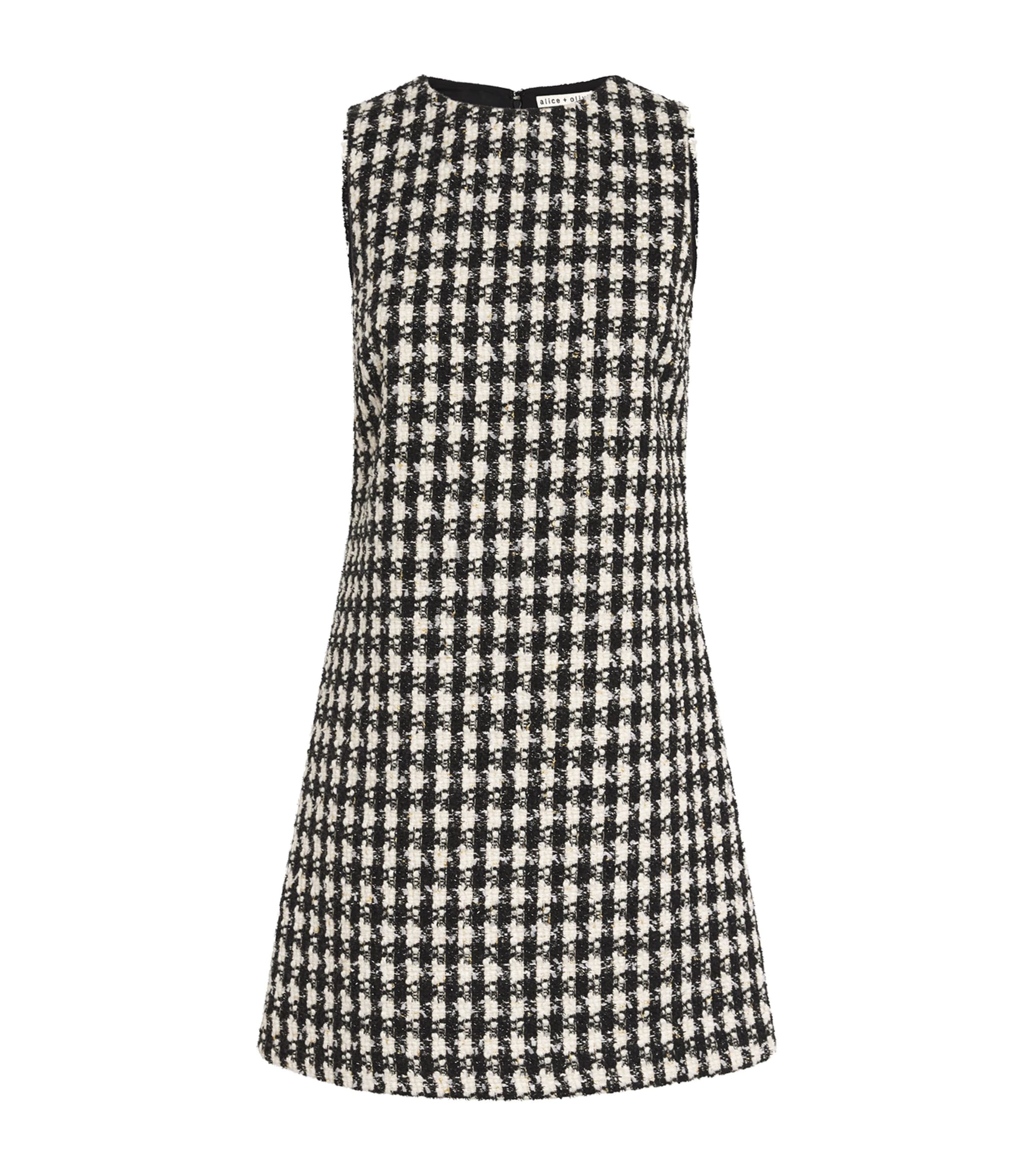 alice olivia clyde a line shift dress Alice+Olivia Multi Mini Tweed dress