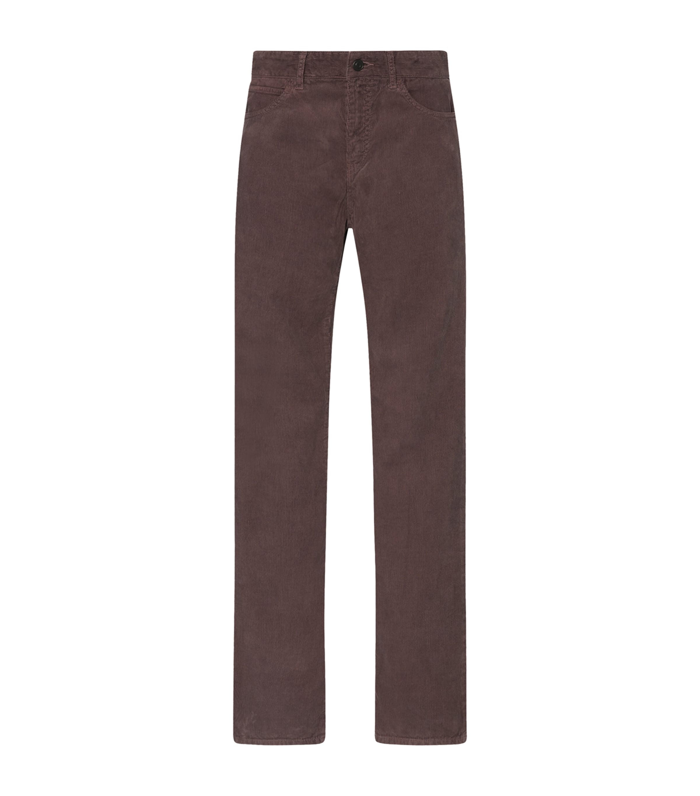 Carlyl Corduroy Low-Rise Straight Trousers MUD Image 1