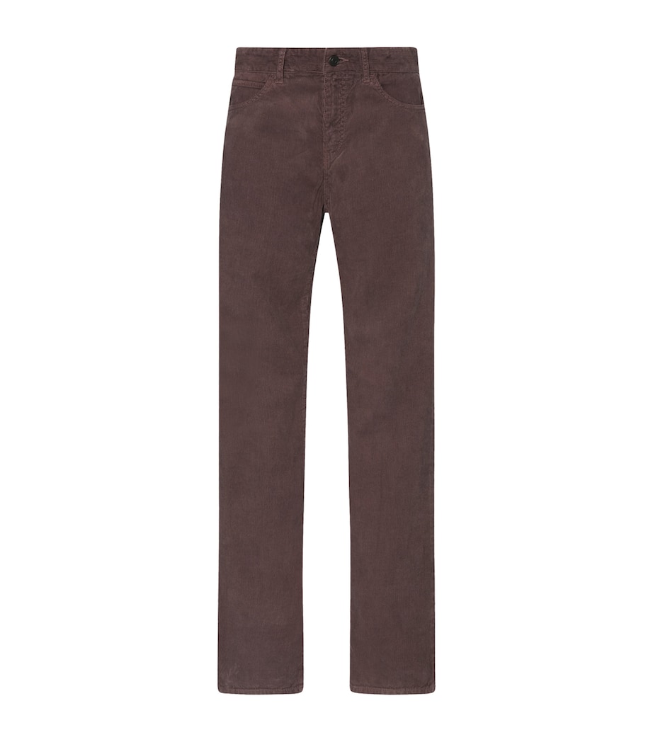 Carlyl Corduroy Low-Rise Straight Trousers MUD Image 1