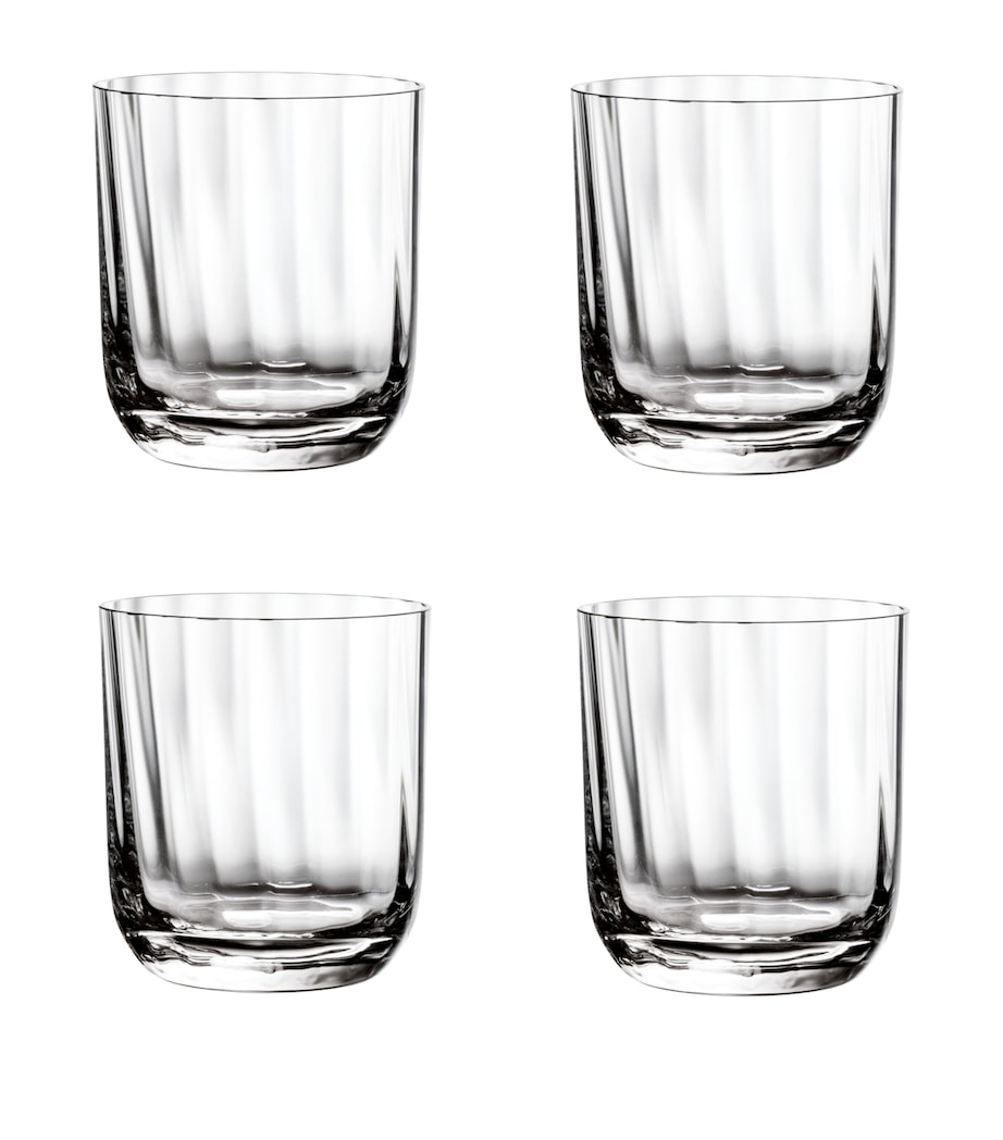 Set of 4 Rose Garden Water Glasses (200ml) CLEAR Image 1