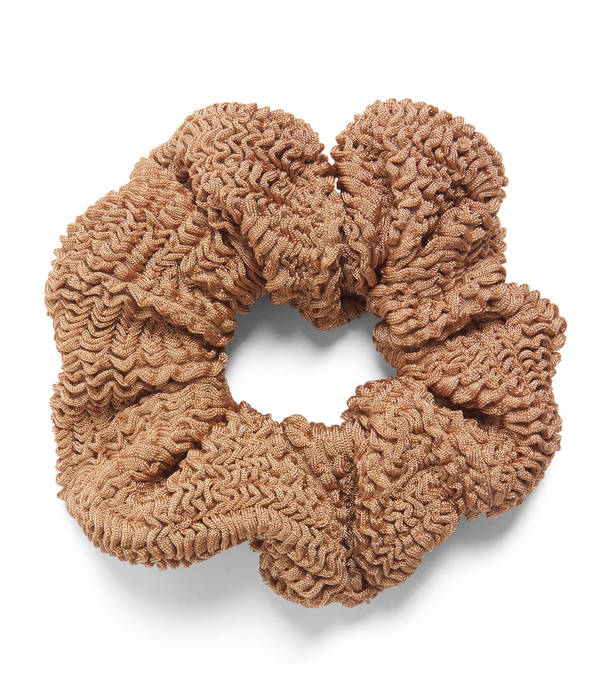 Hunza G Crinkle Scrunchie Metallic Cocoa Image 1