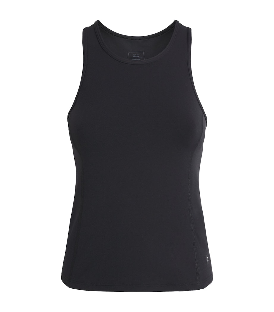 On Womens Studio Vest Top Black Image 1
