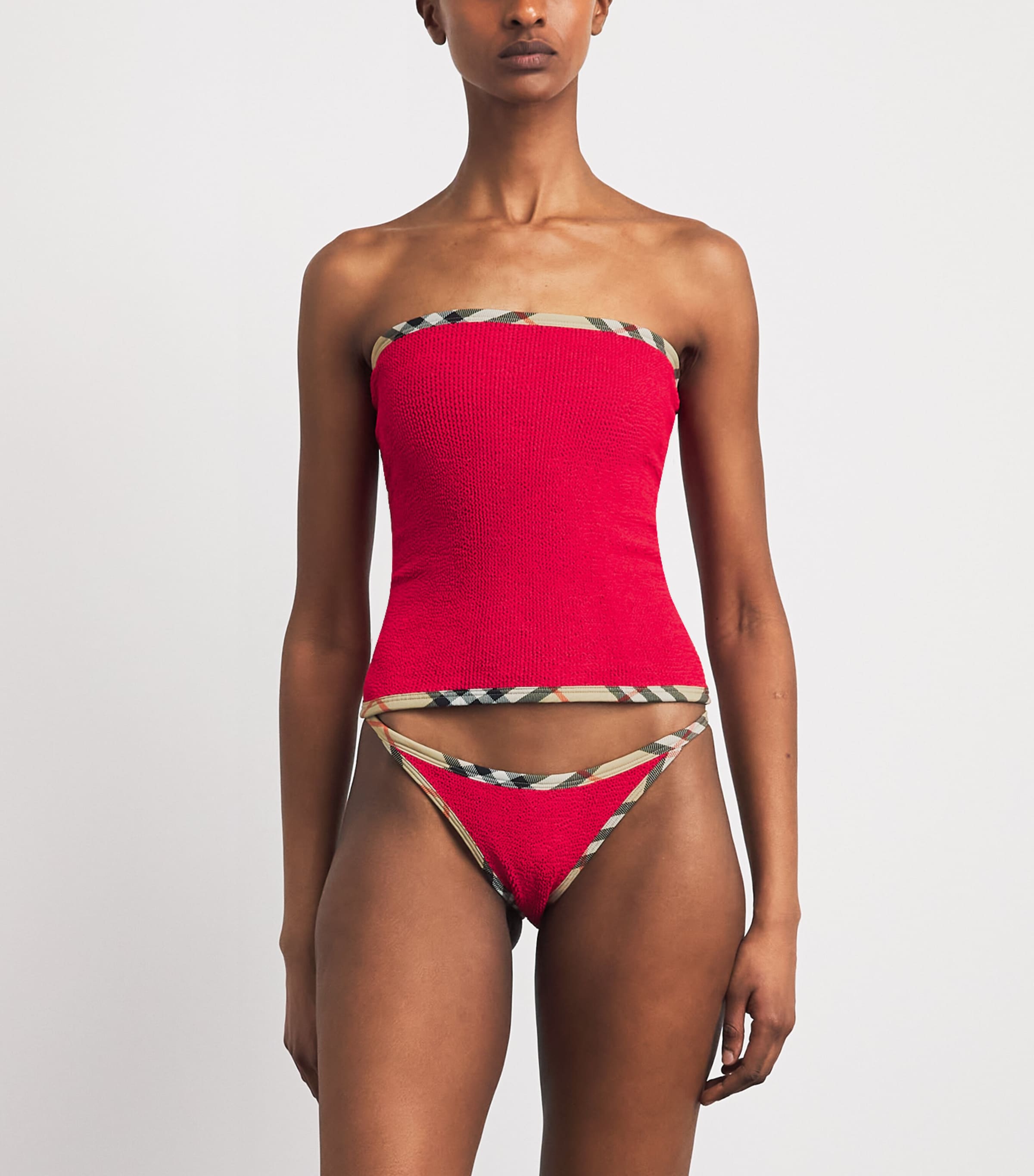 Burberry x Hunza G Womens x Burberry Devyn Skirt/Bandeau Top Red Image 6