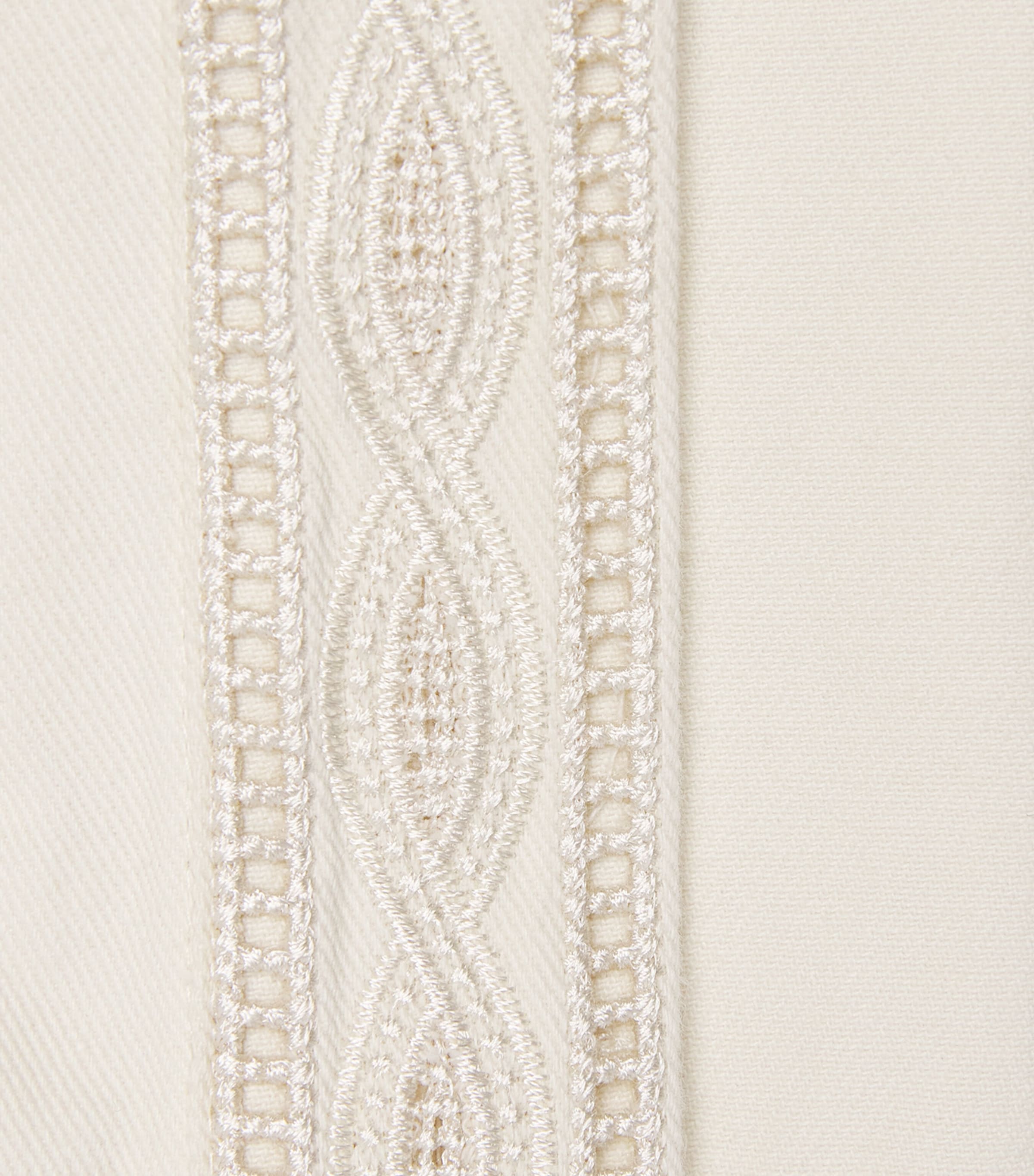 Drôle De Monsieur Mens Cotton Embroidered Short-Sleeve Shirt Ow / Off White Image 6