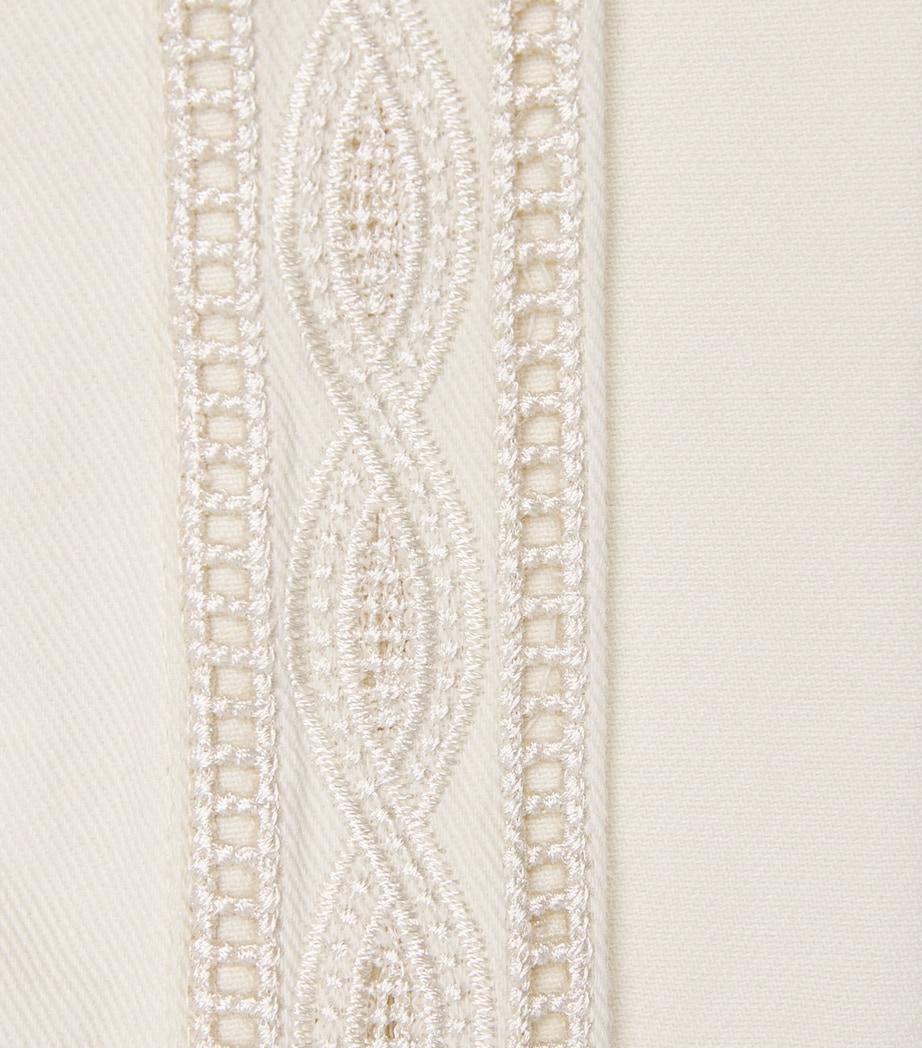 Drôle De Monsieur Mens Cotton Embroidered Short-Sleeve Shirt Ow / Off White Image 6