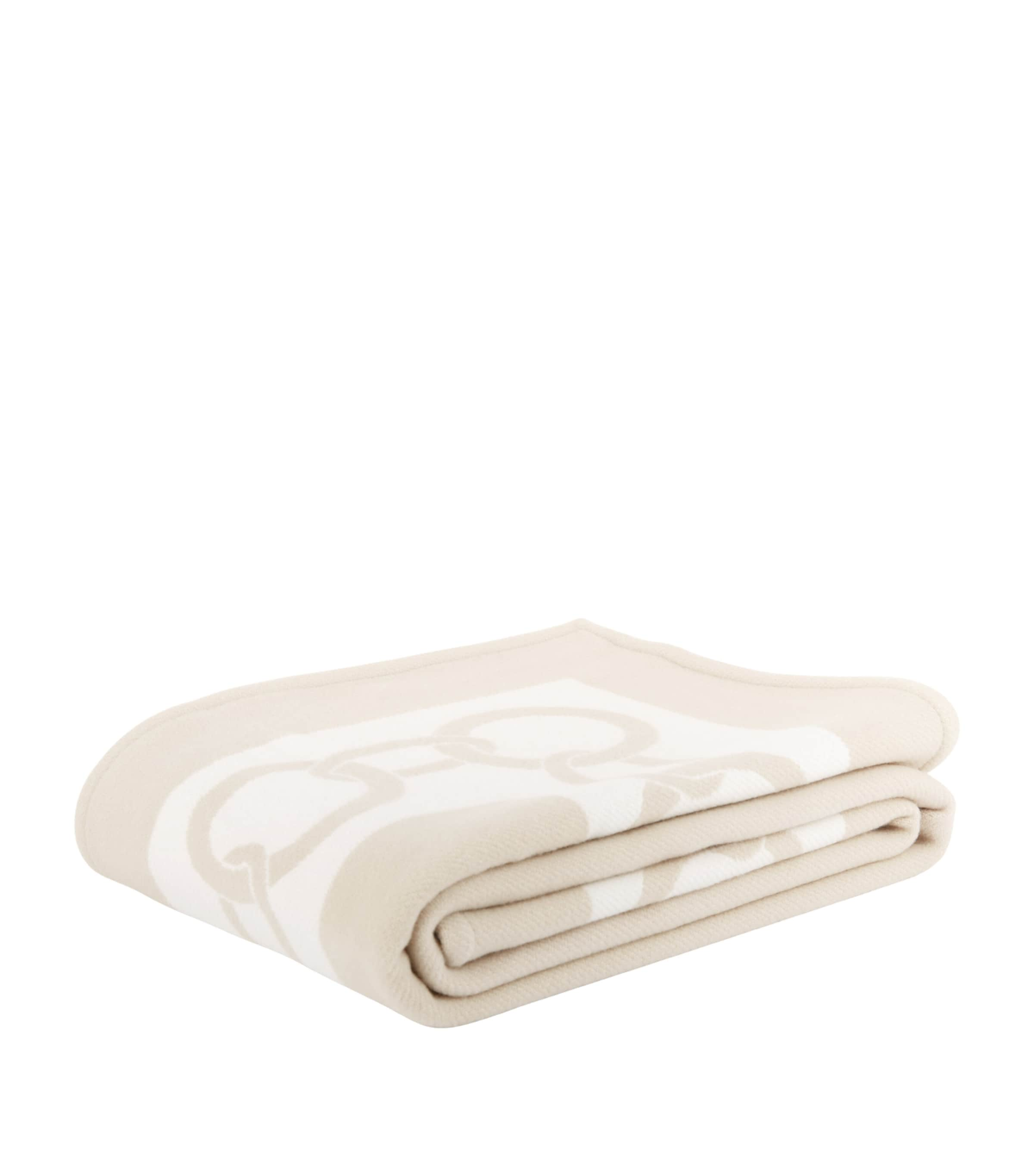 Shop Frette Chains Blanket In Beige