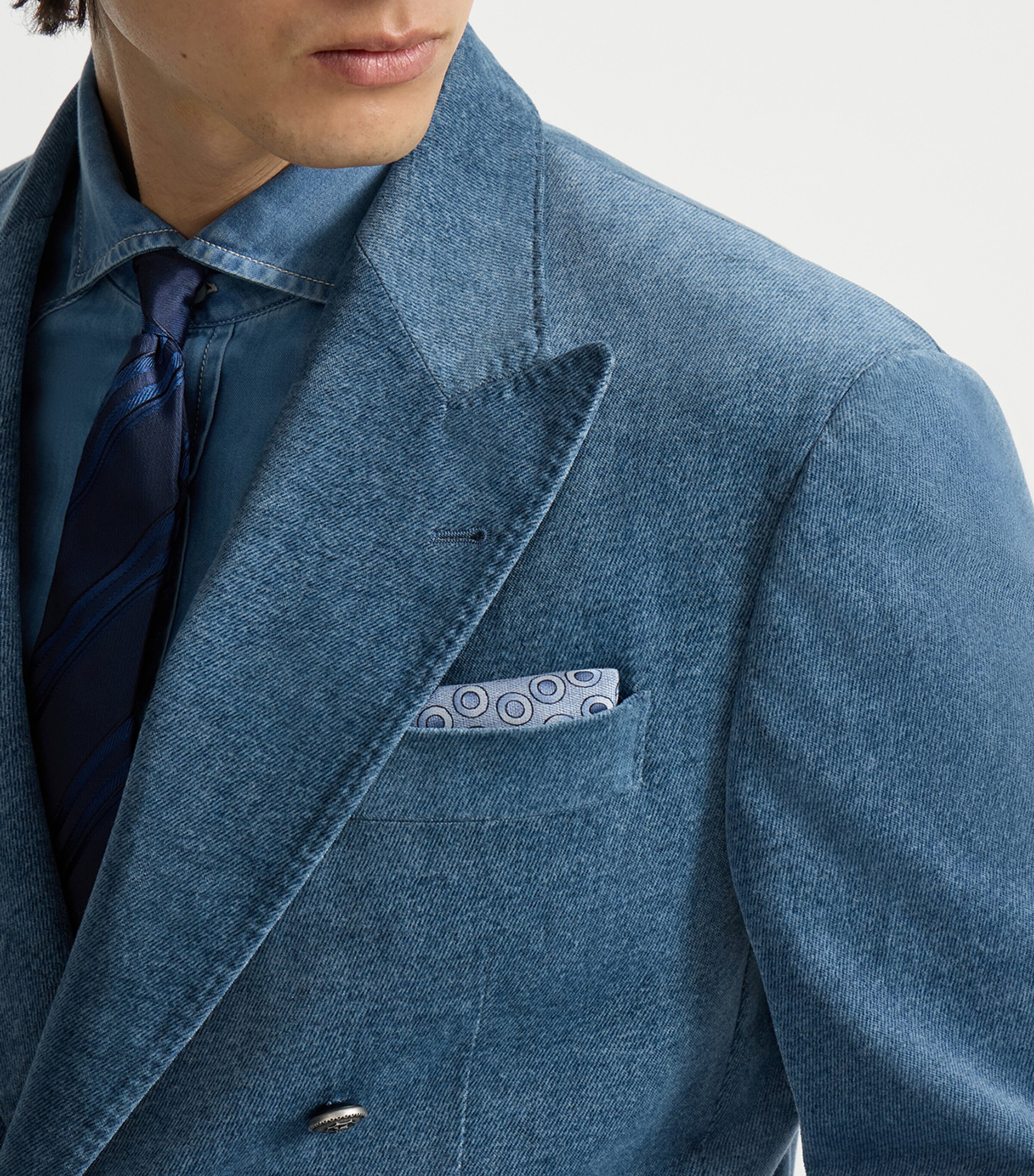 Brunello Cucinelli Silk Polka-Dot Pocket Square Image 2