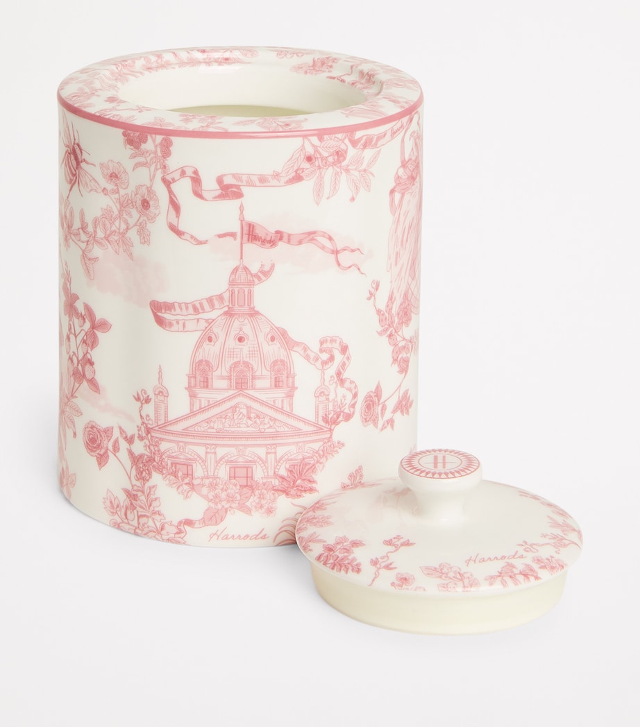 Bone China Toile Tea Caddy PINK Image 3