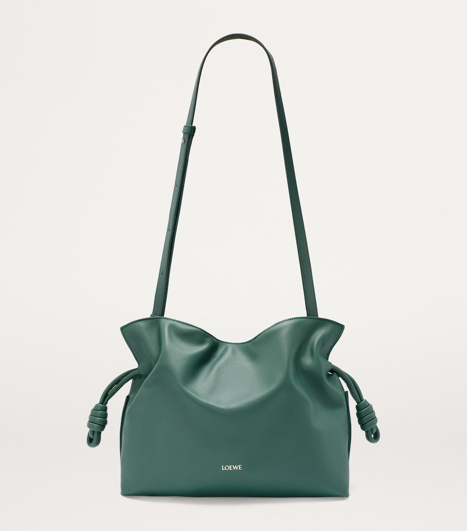 LOEWE Medium Leather Flamenco Purse Vetiver Image 5