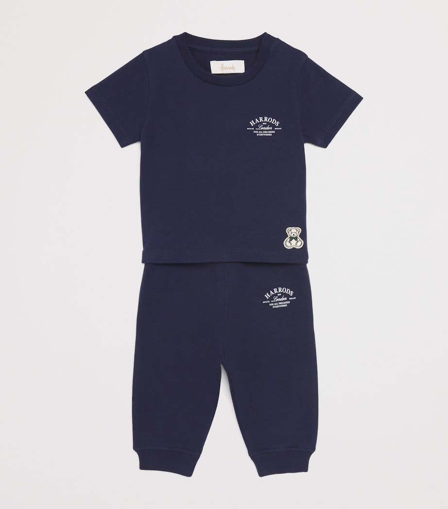 Cotton Sweatpants (0-18 Months) NAVY Image 3