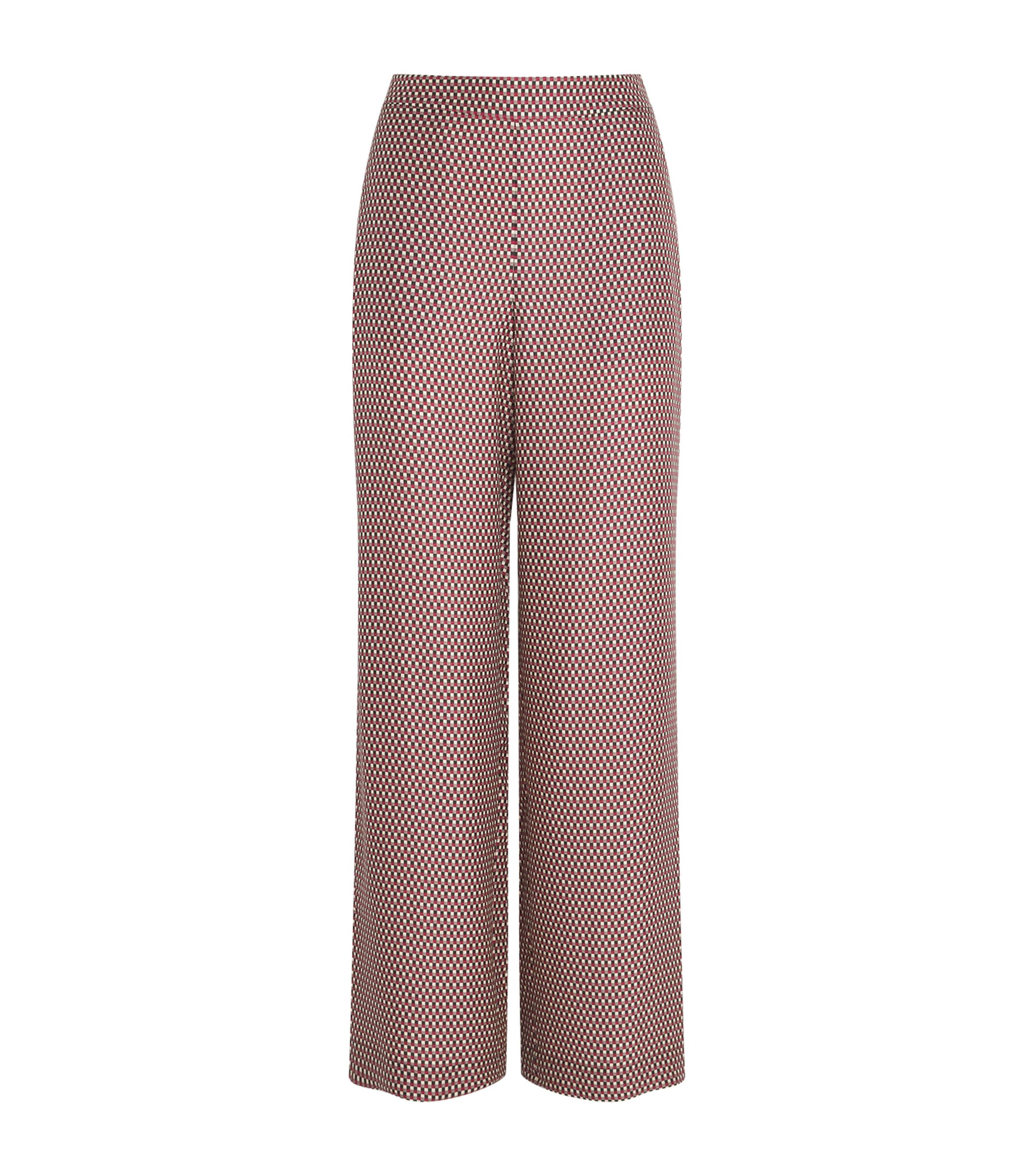 Check Print Sahel Trousers RUBY COMBO Image 1