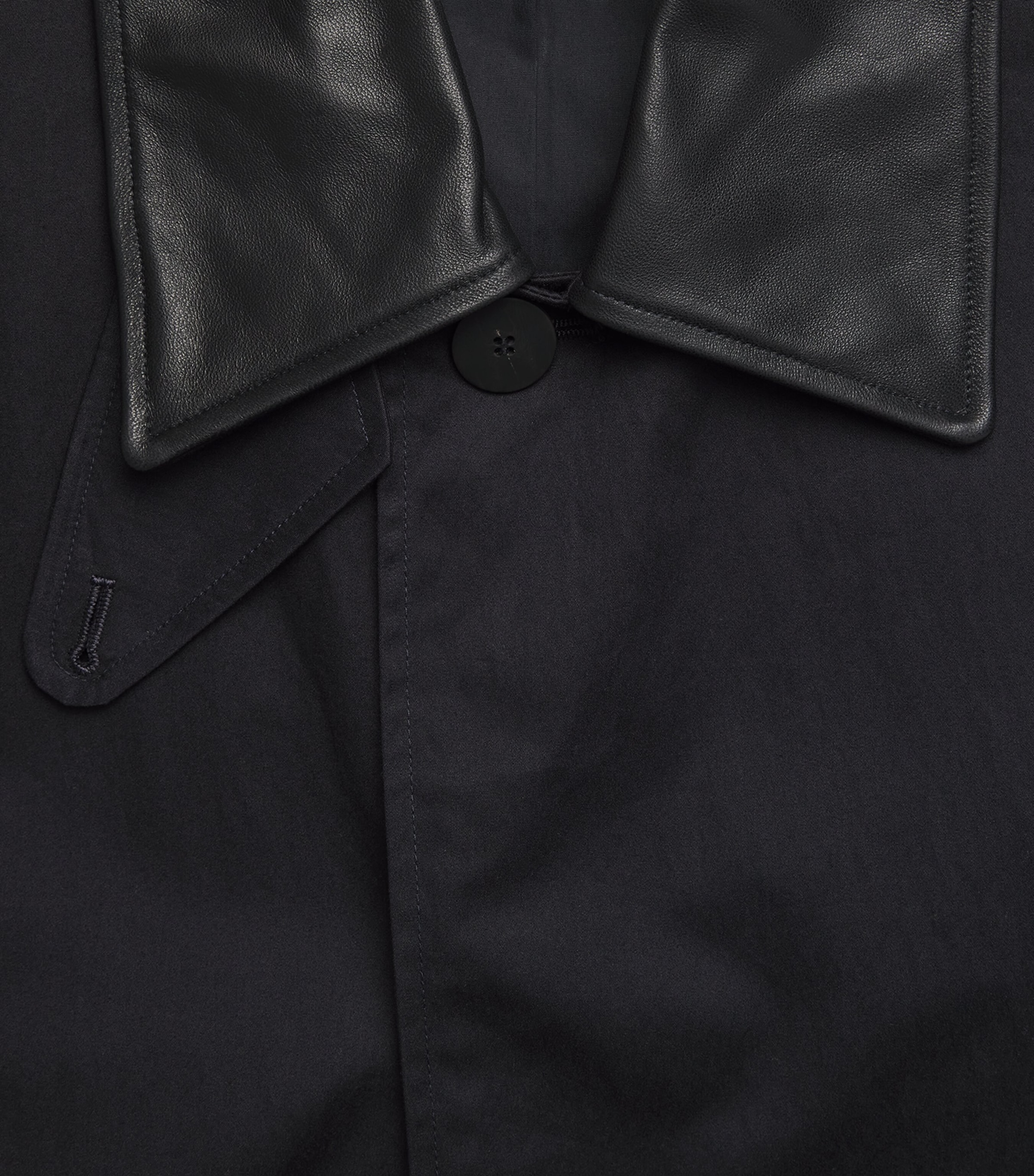 Studio Nicholson Mens Revere Oversized Trench Coat Darkest Navy Image 6