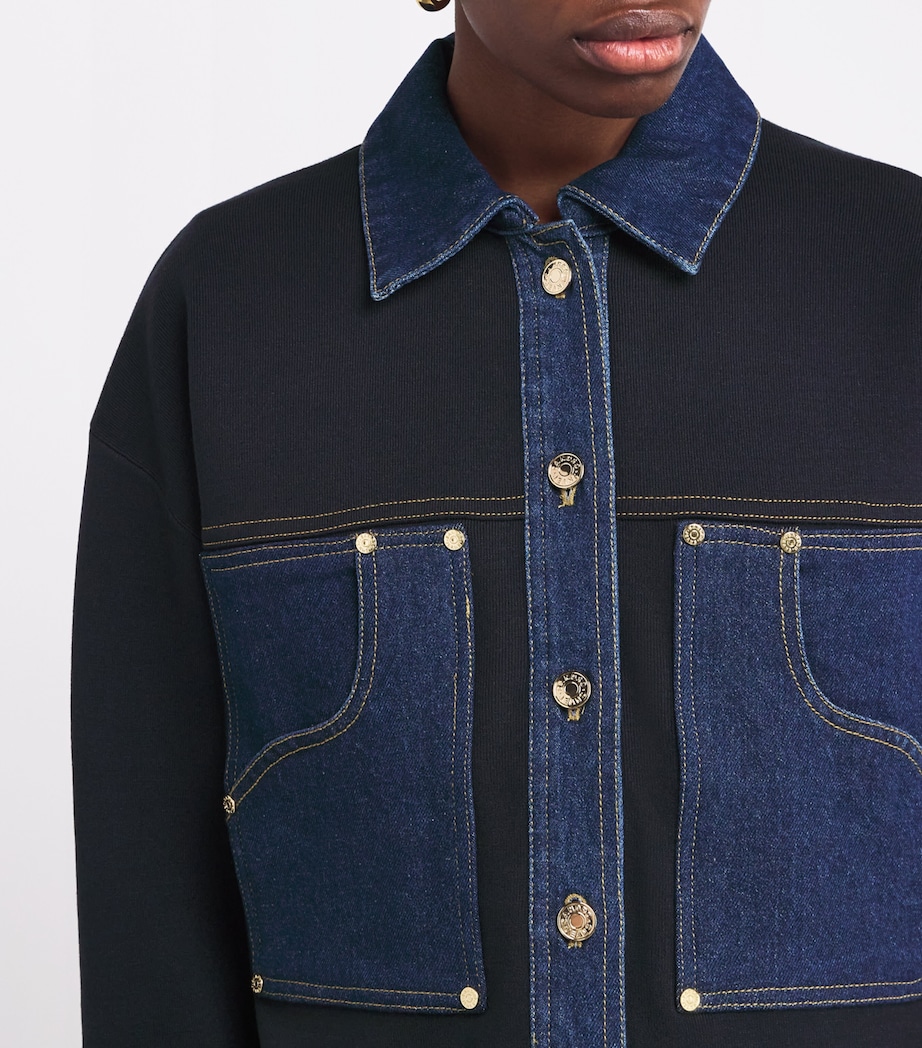 Contrast Cardigan NAVY BLUE Image 6