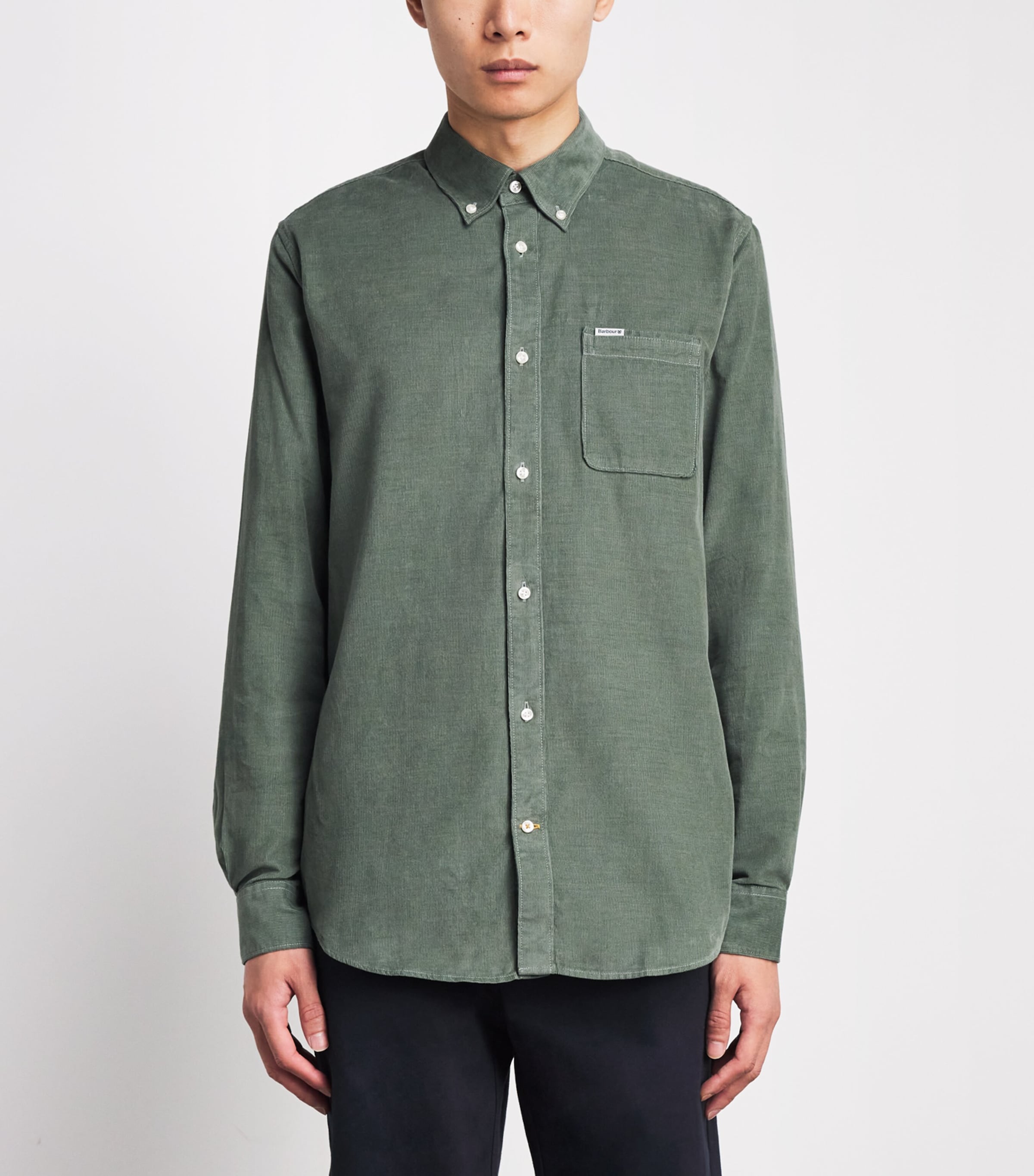 Barbour Mens Cotton Ramsey Tailored Shirt Agave Green Image 4
