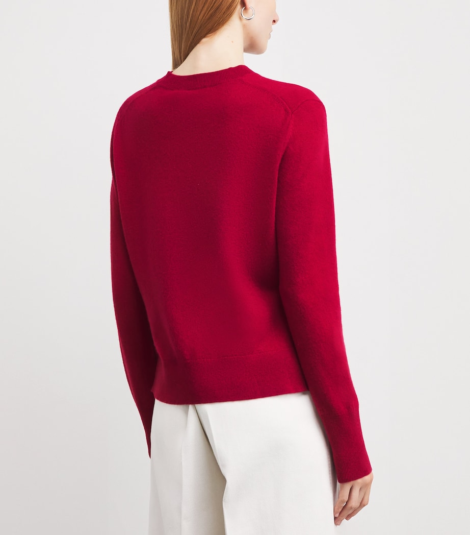 Wool-Cashmere Crew-Neck Sweater 621 CHILI Image 4