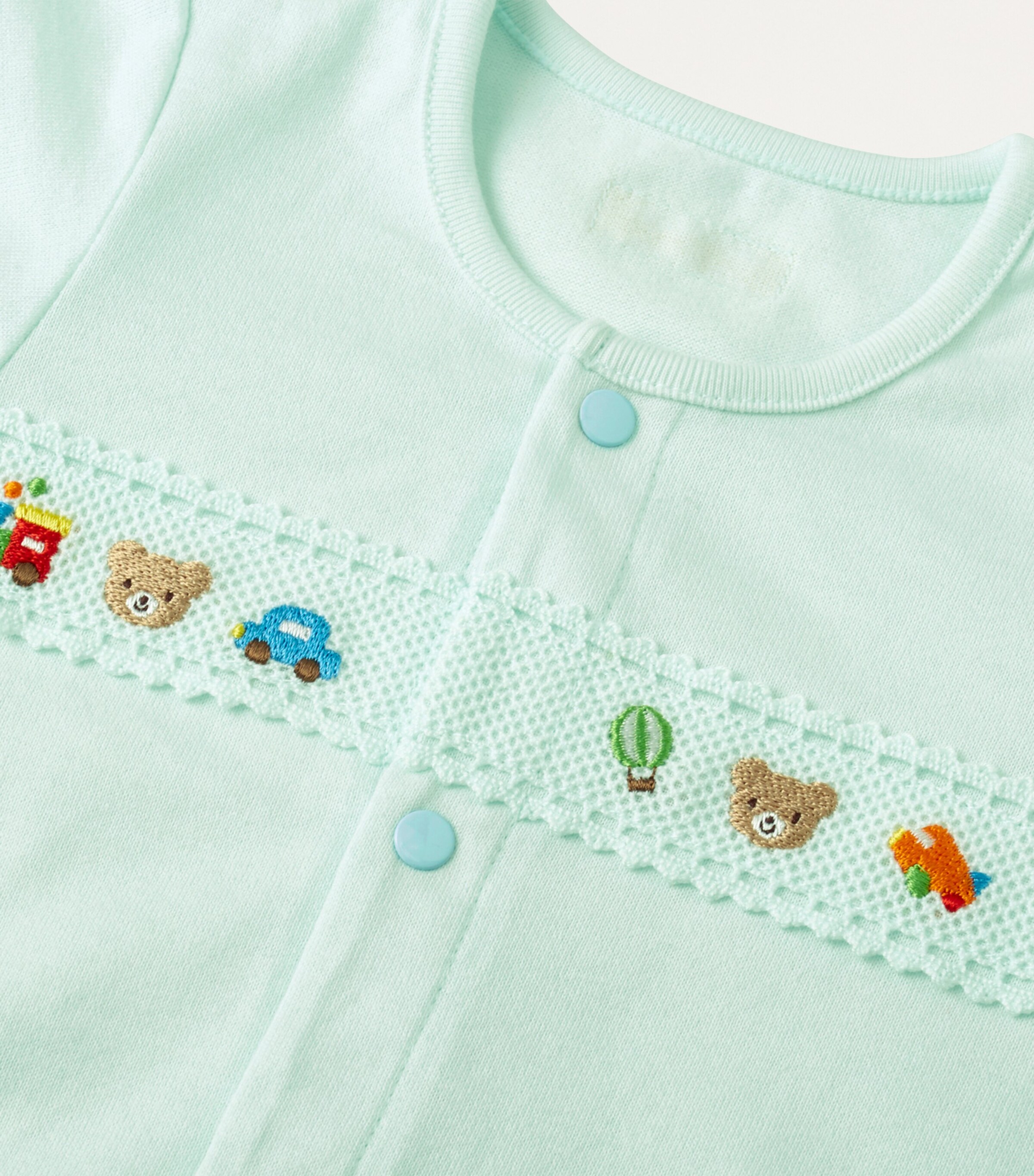 Cotton Embroidered Playsuit (60-80cm) 15 Image 6