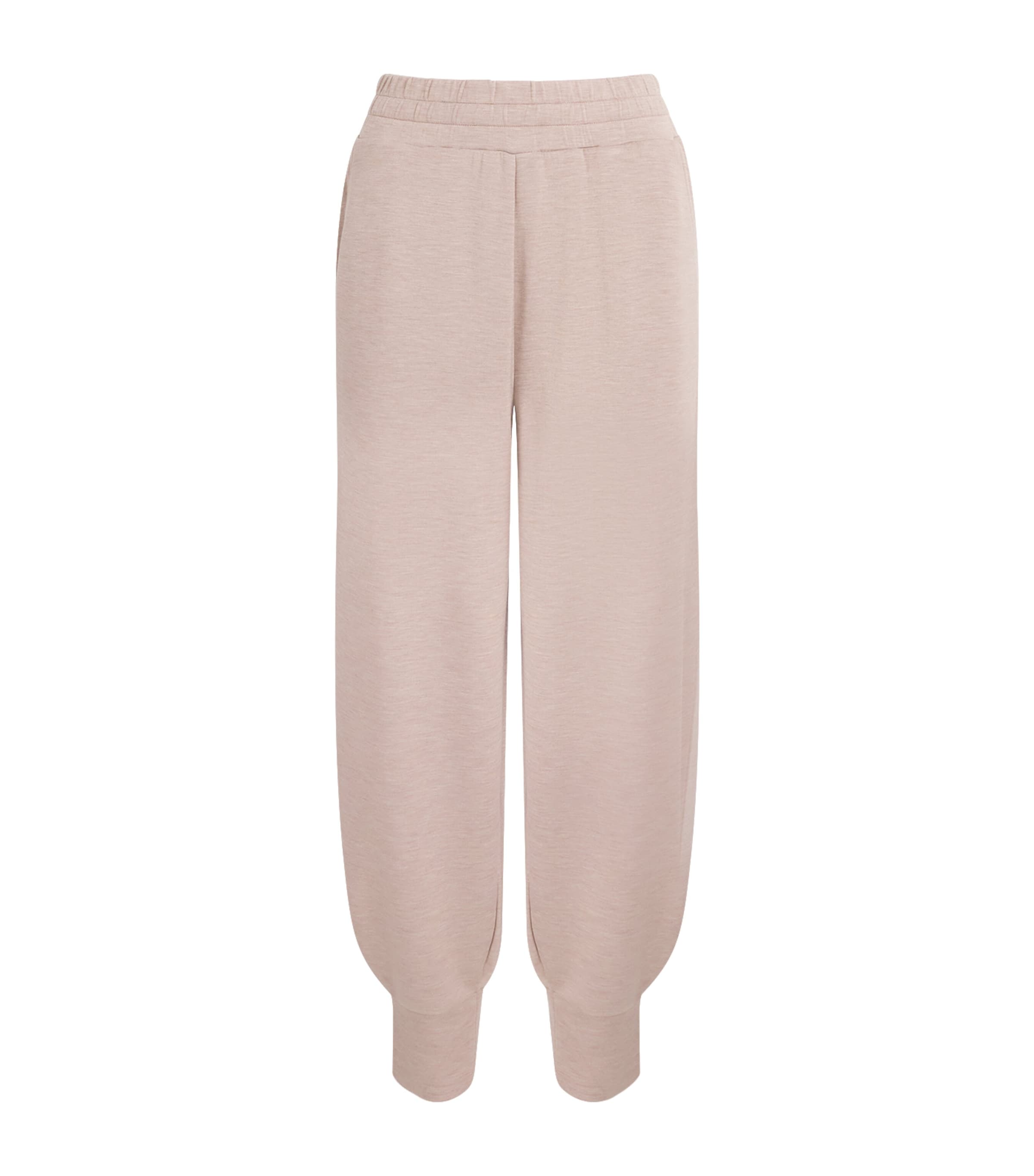 Varley Womens Slip-pocket Elasticated-waistband Stretch-jersey Jogging Bottoms Taupe Marl In Pink