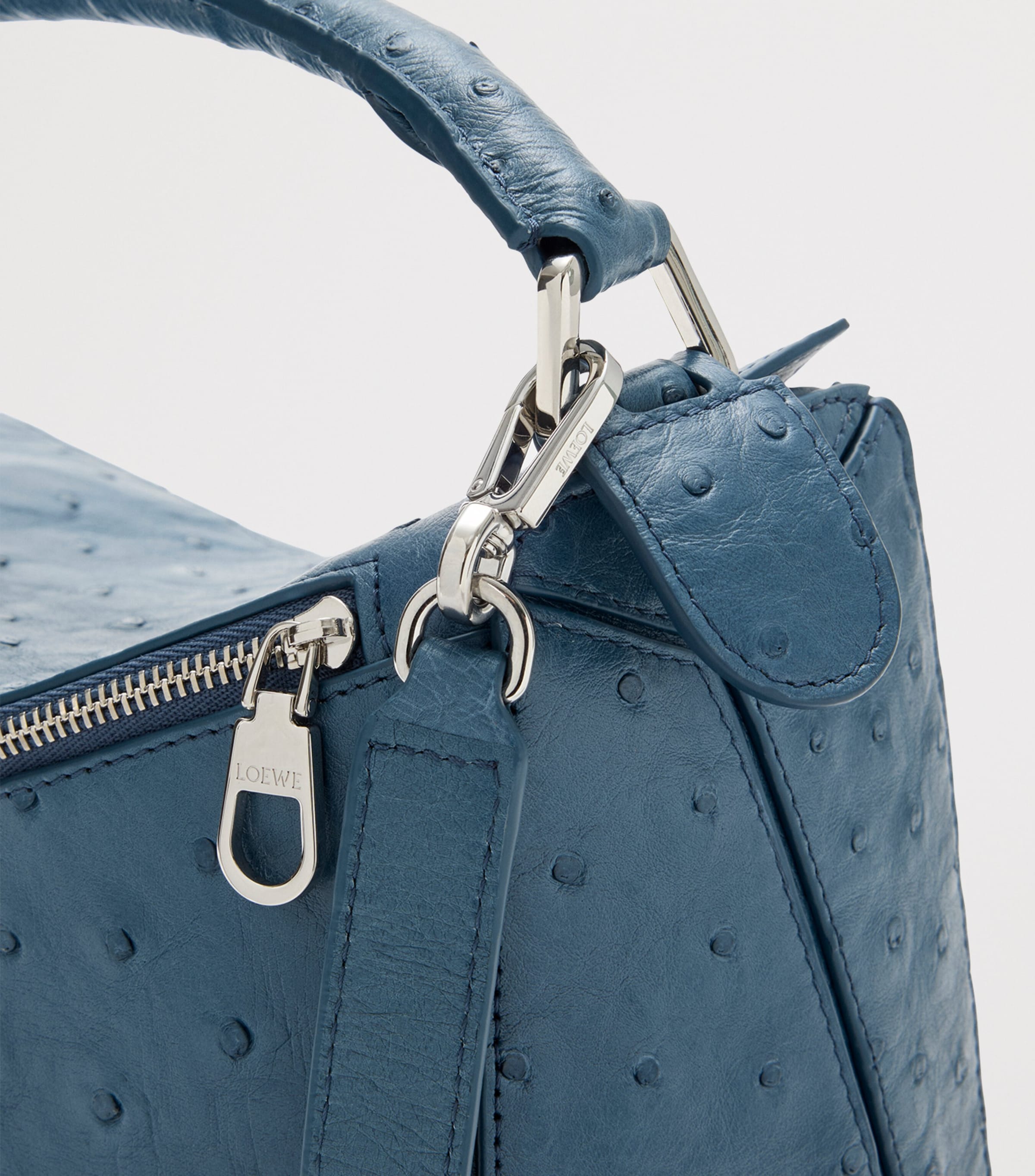 Small Leather Puzzle Top-Handle Bag DENIM Image 11