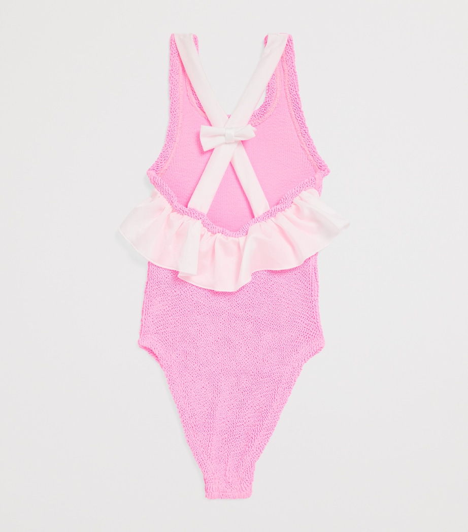 Ruffle-Trim Lara Swimsuit (7-12 Years) BUBBLEGUM Image 2