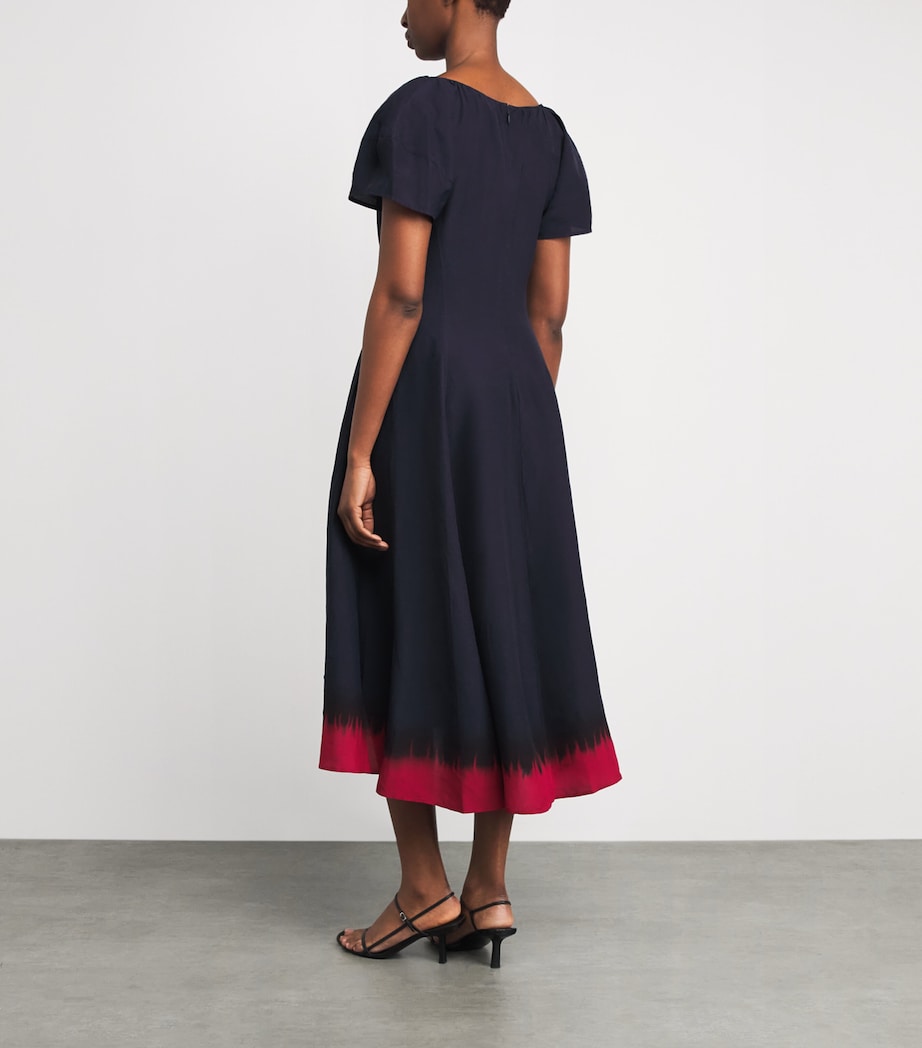 Tory Burch Multi Balloon-Sleeve Midi Dress | Harrods US Tory Burch Multi Balloon-Sleeve Midi Dress | Harrods US
