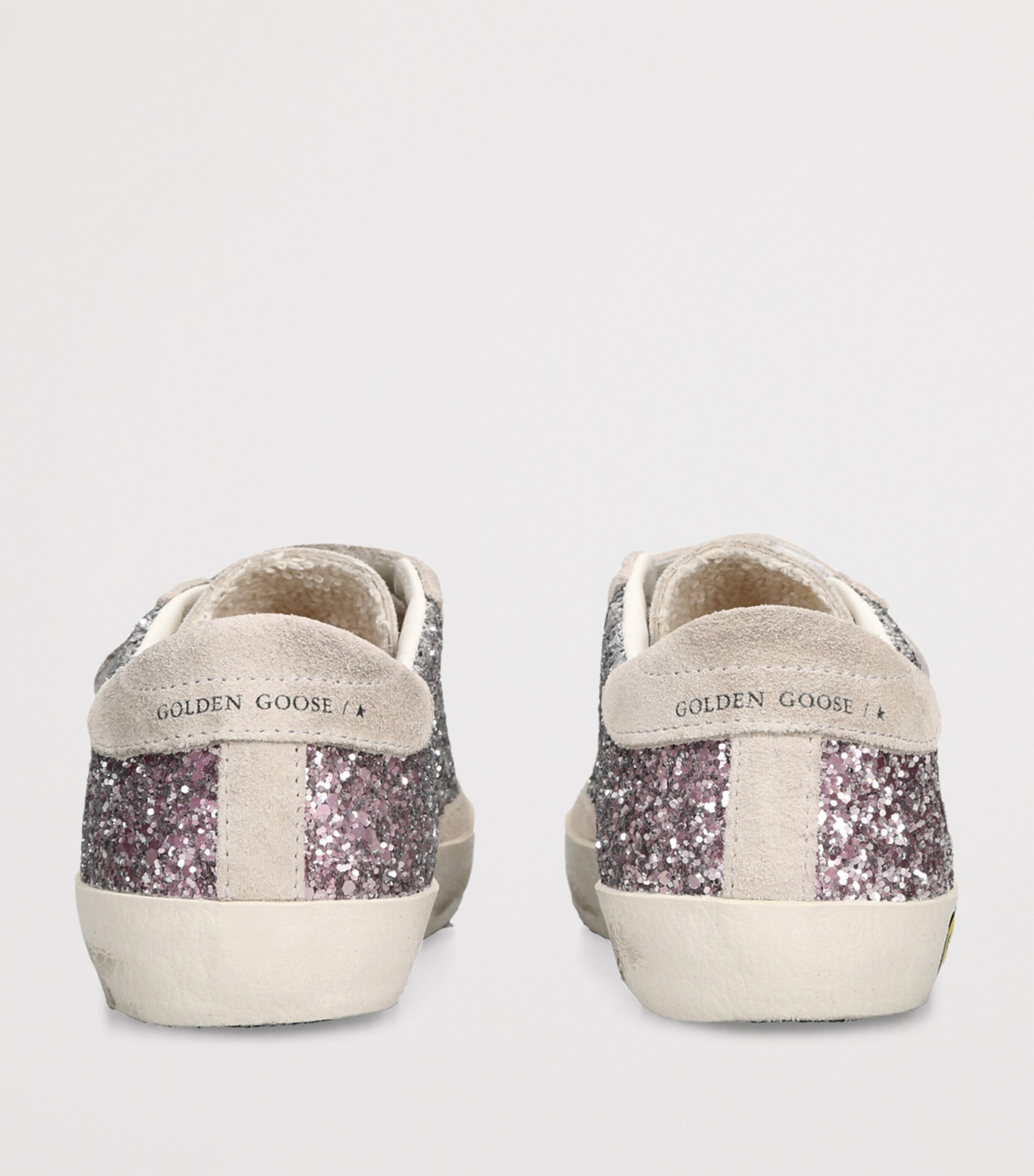 Leather Old School Sneakers SILVER COM Image 2