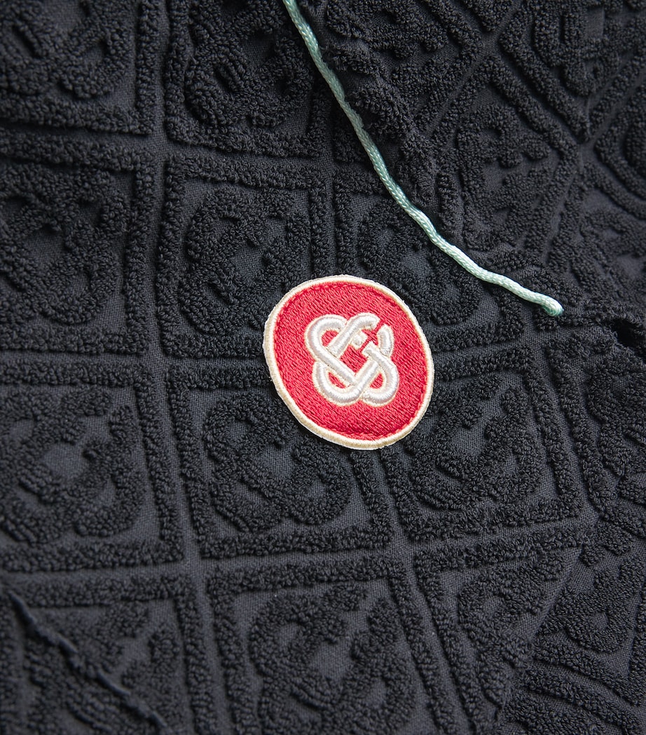 Towelling Monogram Shorts BLACK Image 5