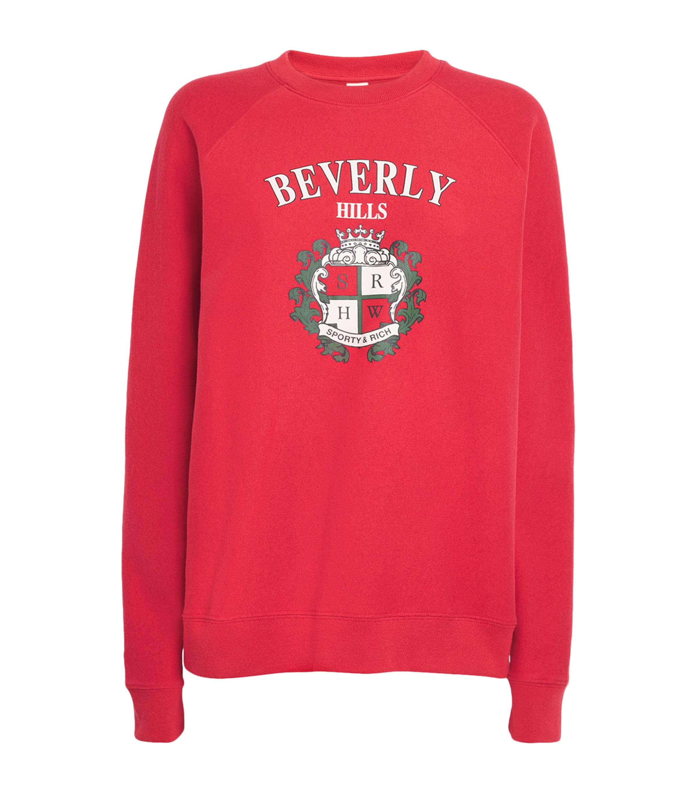 Sporty & Rich Beverly Hills Crest Sweatshirt | Women Clothing | Tops | Sweatshirts & Hoodies | Loungewear | Lounge Tops | Designers | Sporty & Rich