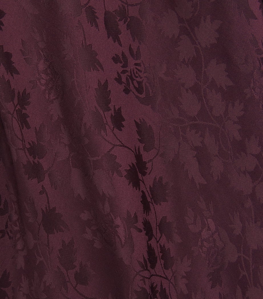 Maje Womens Jacquard Maxi Dress Burgundy Image 6