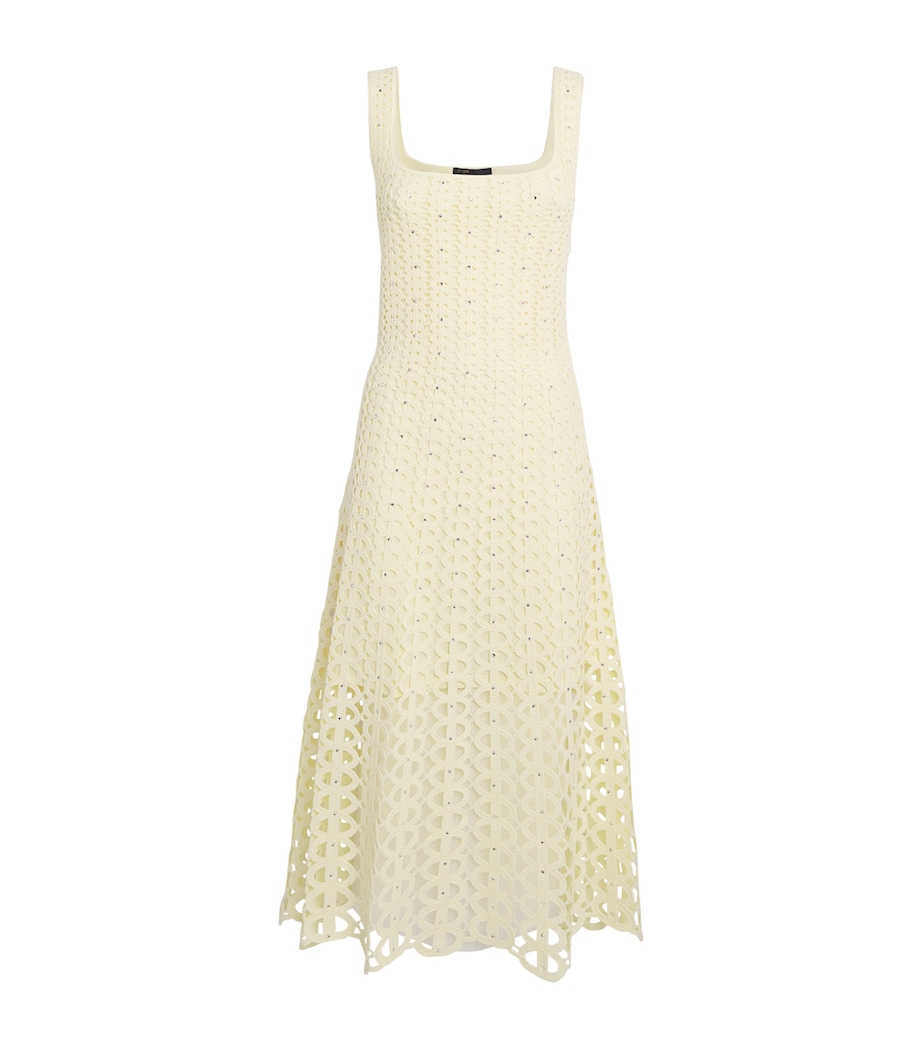 Crocheted Embellished Midi Dress YELLOW Image 1