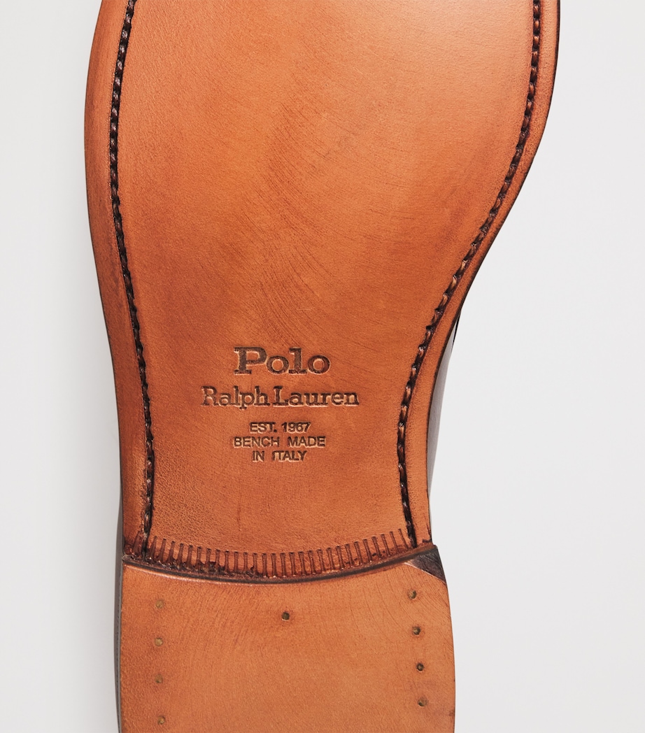 Polo Ralph Lauren Leather Tasselled Maestra Loafers Dark Brown Image 7