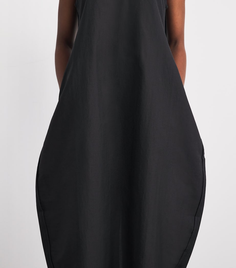 Róhe Womens Linen-Silk-Blend Maxi Dress Black Image 5