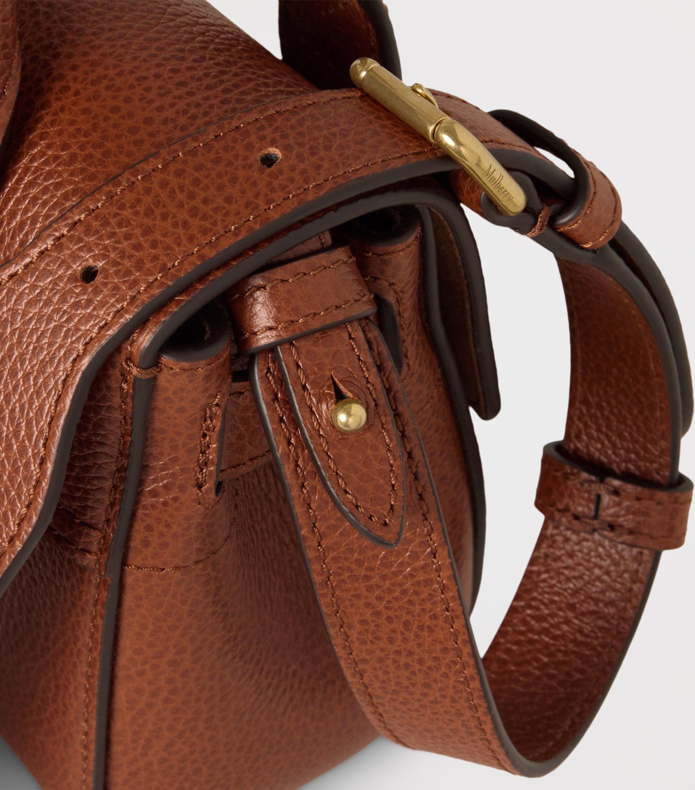 Mini Leather Bayswater Cross-Body Bag OAK Image 4