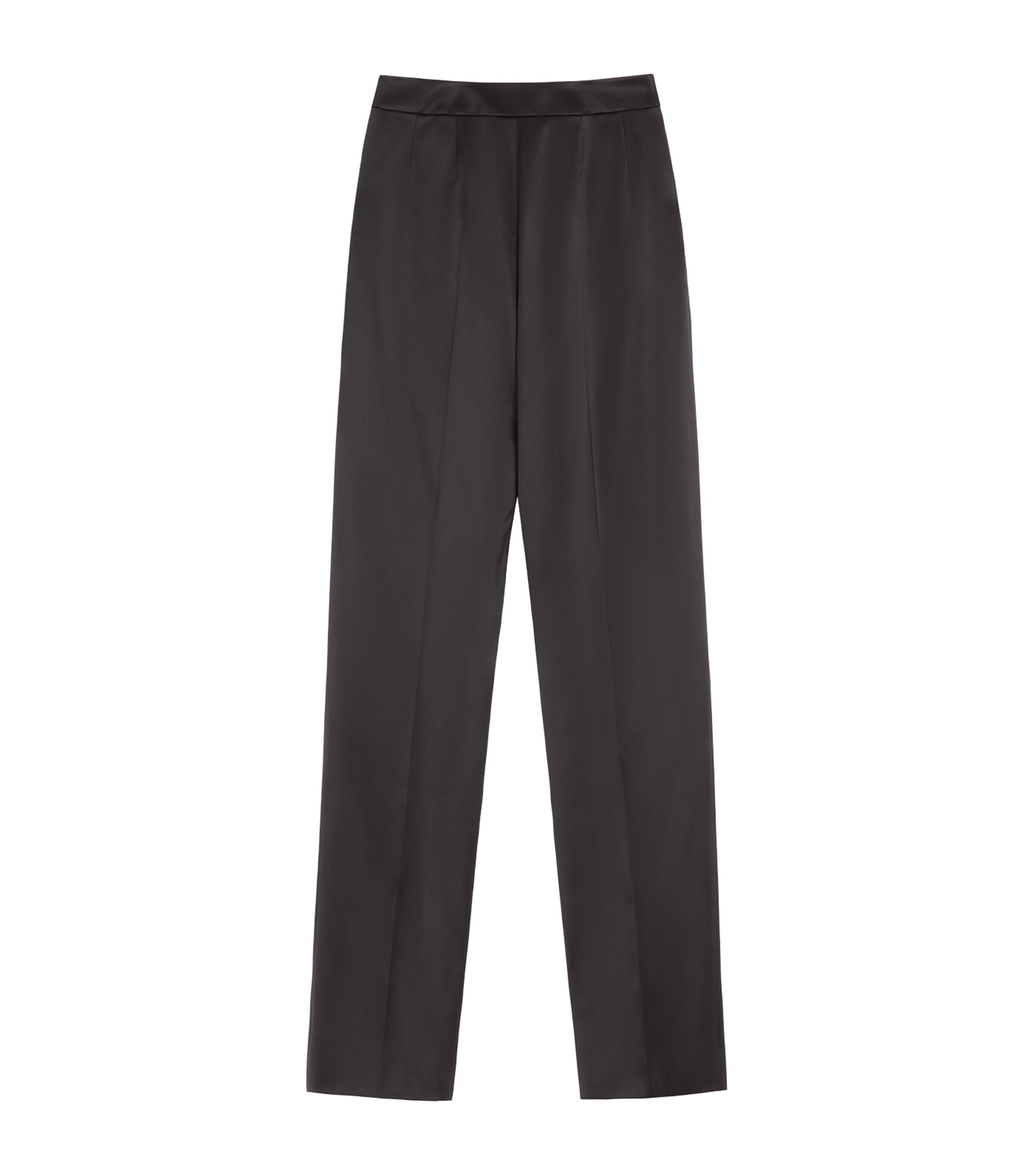 Valentino Womens Stretch-Silk Pleated Trousers Image 2
