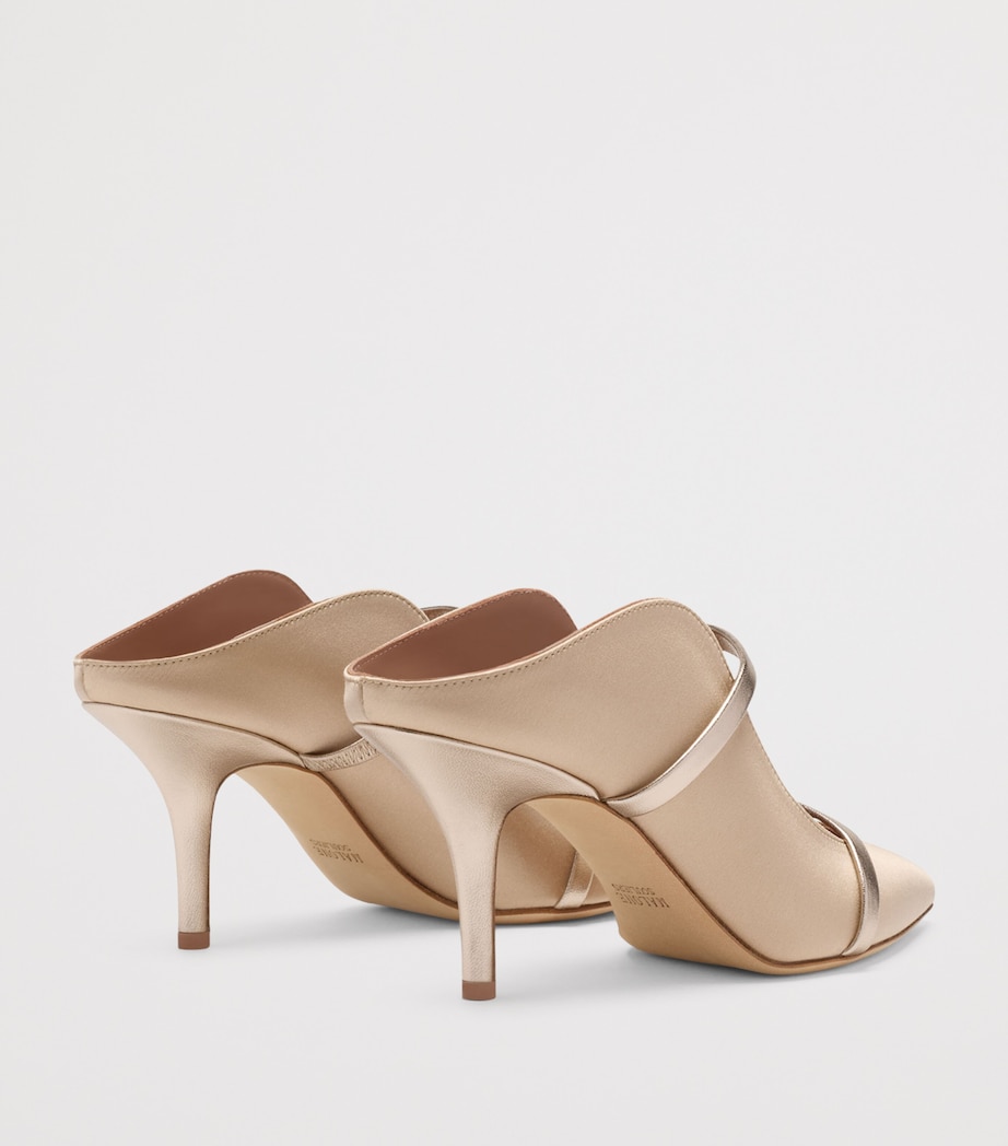 Malone Souliers Satin Maureen Mules 70 Buff Image 4